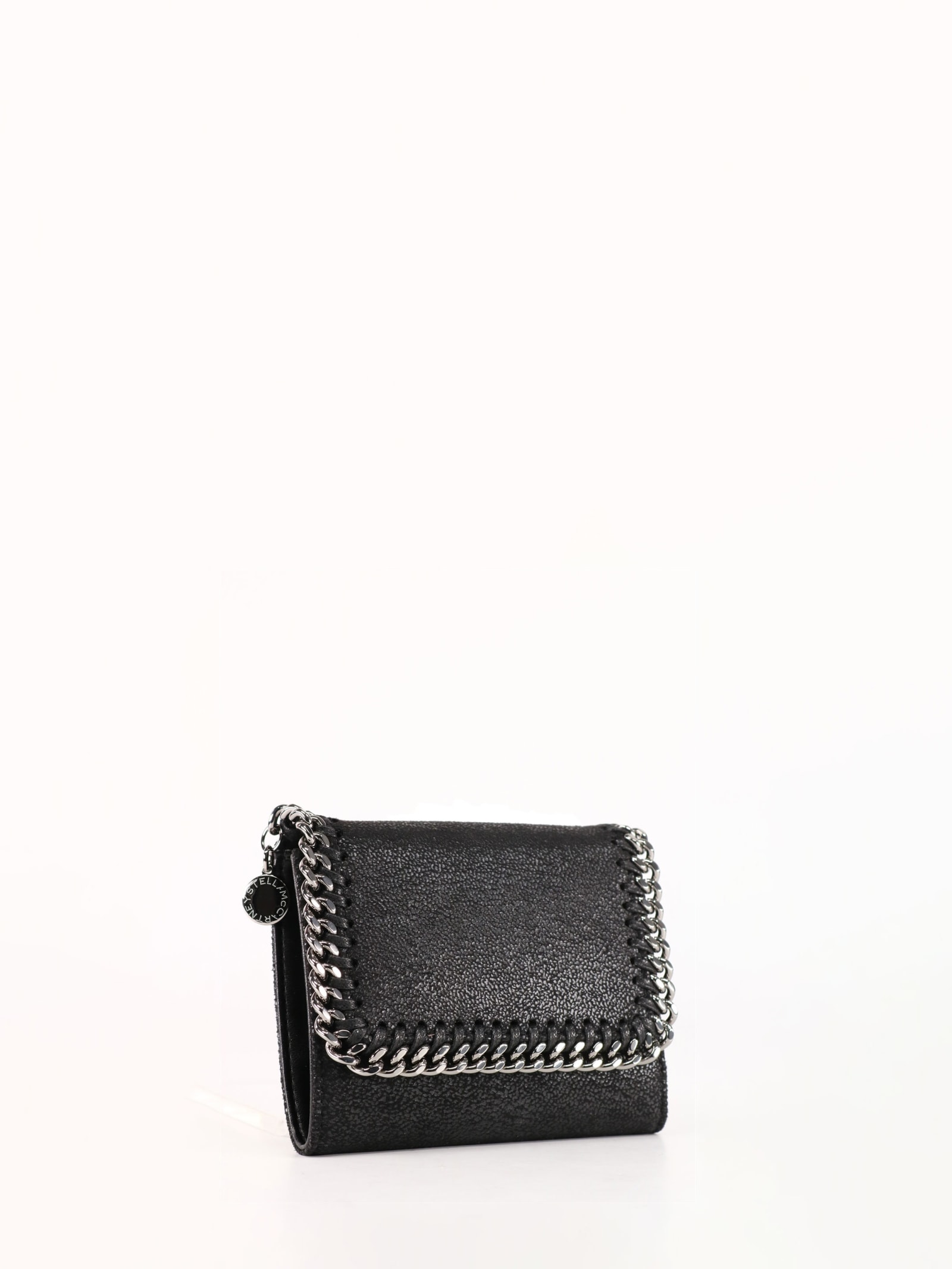 Shop Stella Mccartney Small Falabella Wallet In Black