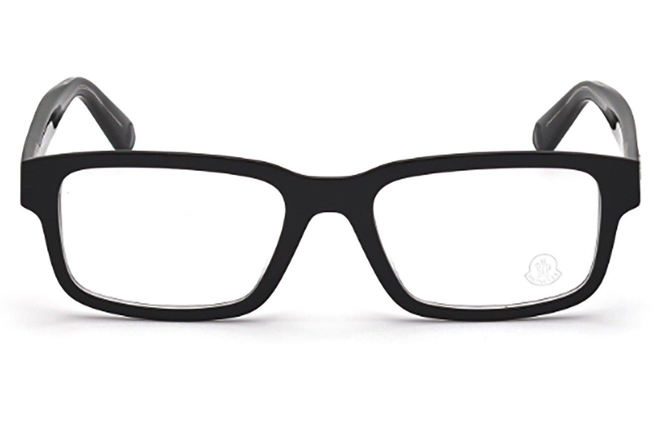 Shop Moncler Rectangular Frame Glasses In 003