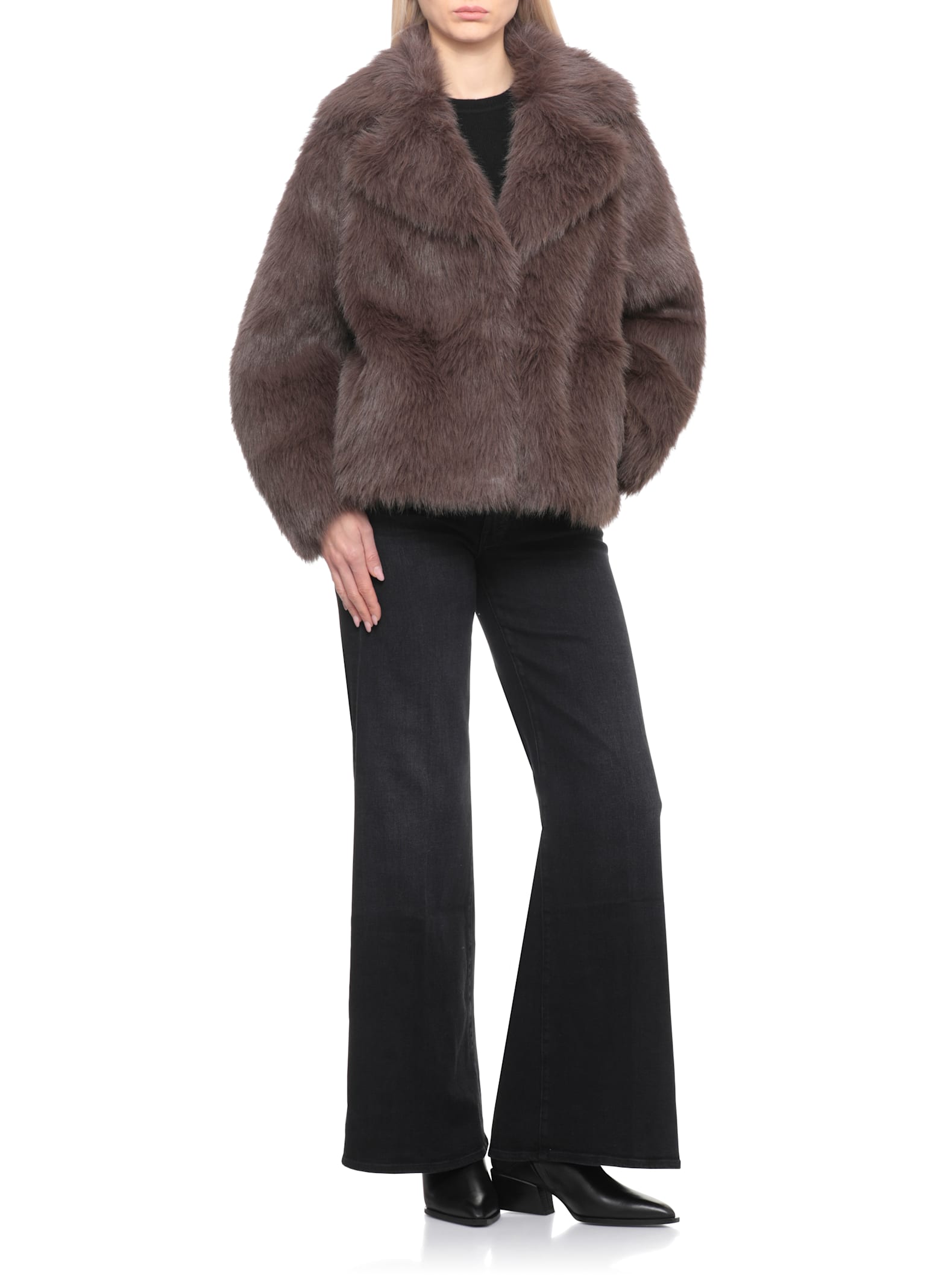 Betta Corradi Synth Fur Coat In Multi