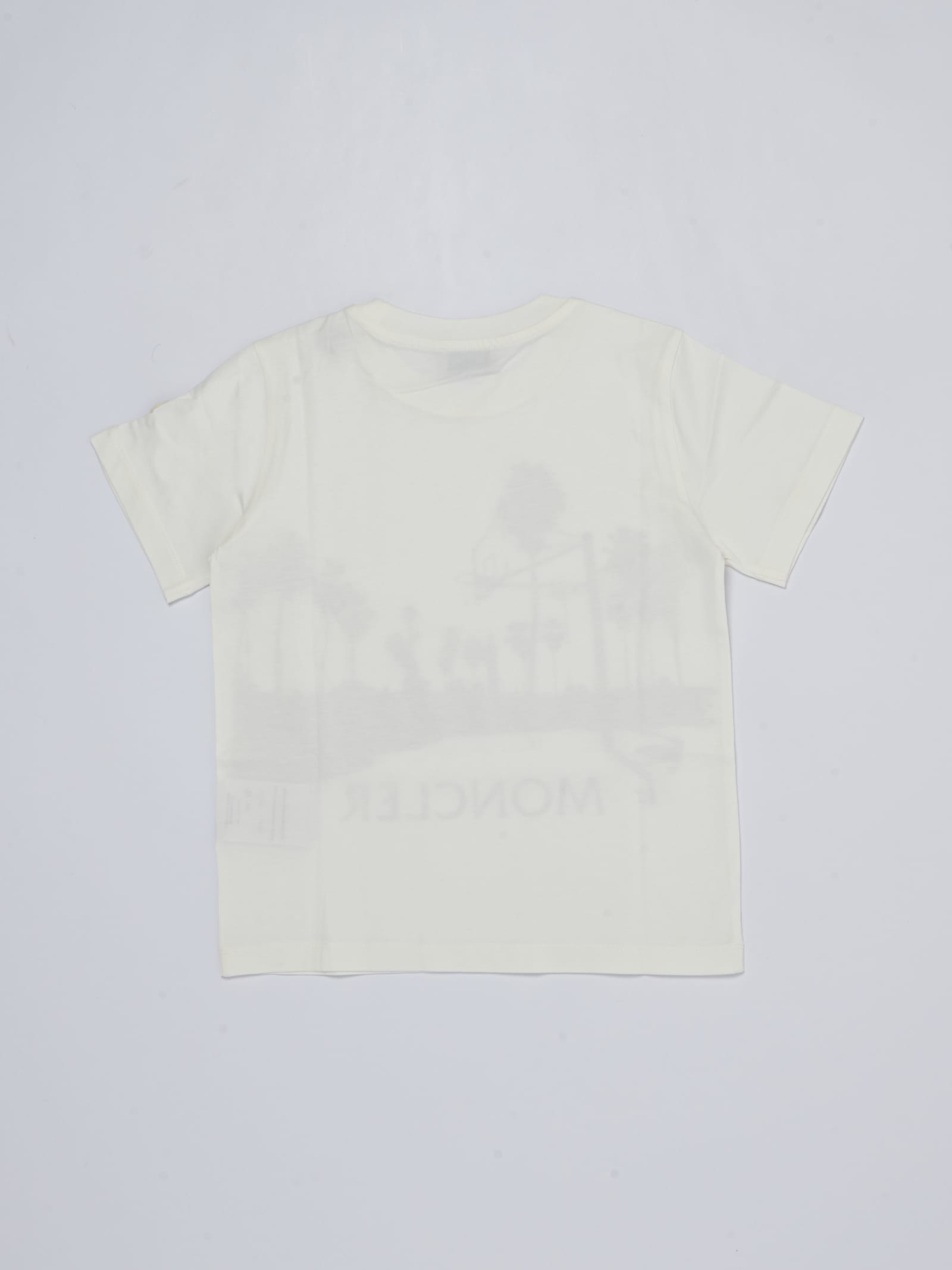 Shop Moncler T-shirt T-shirt In Bianco