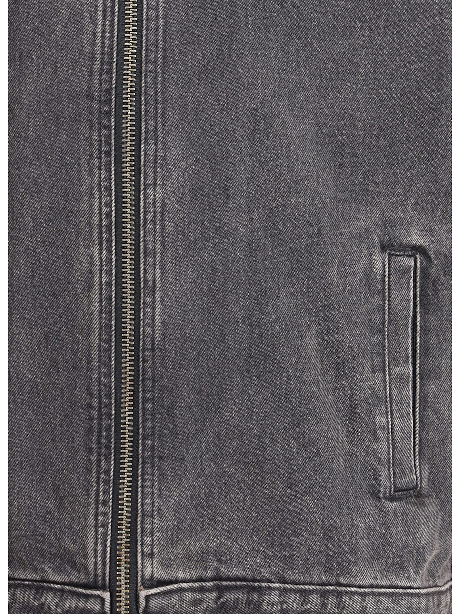 7 For All Mankind Zipper Long Sleeve Casual Jacket In Gray
