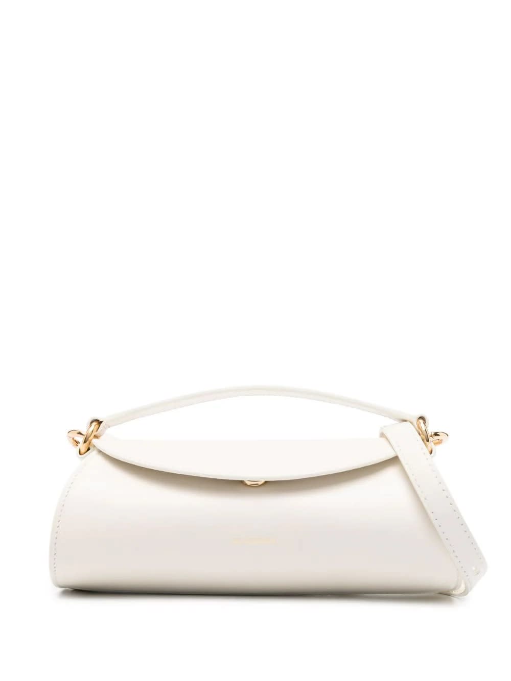 Shop Jil Sander Natural Cannolo Mini Bag In White