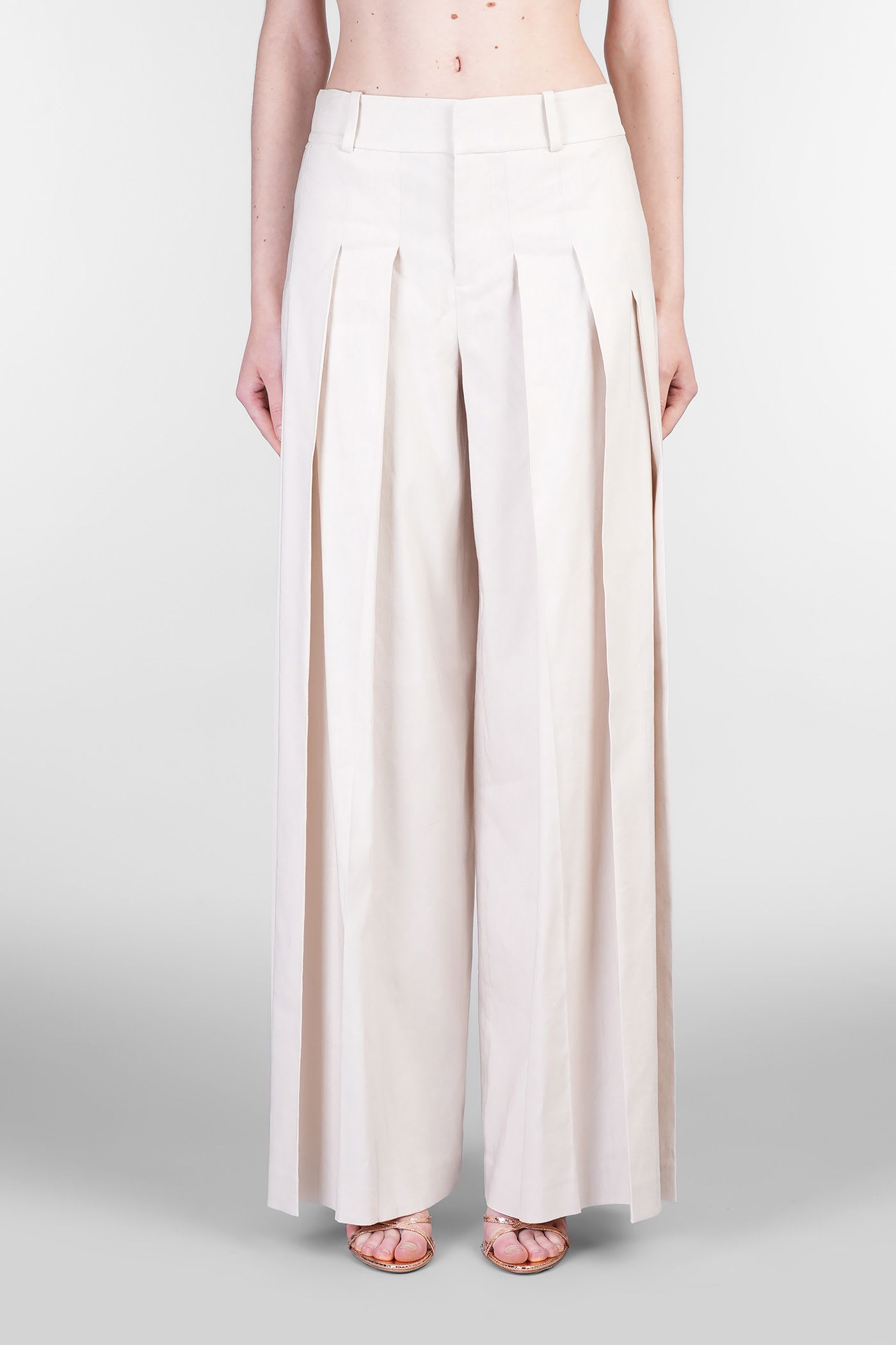 Simon Pants In Beige Linen