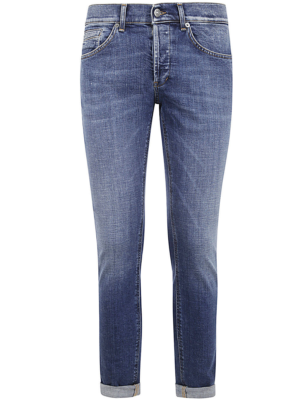 Shop Dondup George Jeans Denim Stretch Organic In Blue