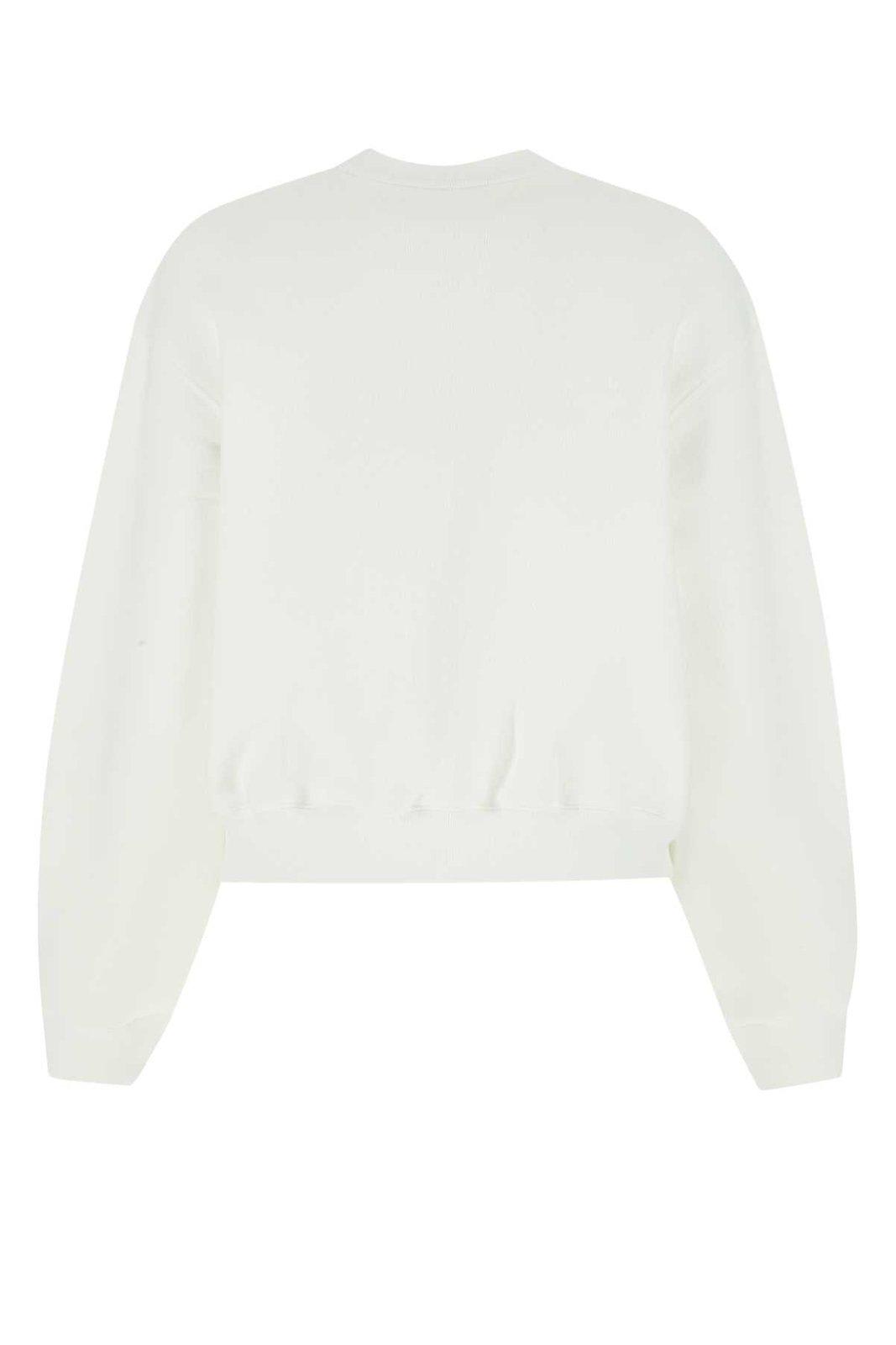 Shop Alexander Wang Logo-printed Crewneck Sweatshirt In White