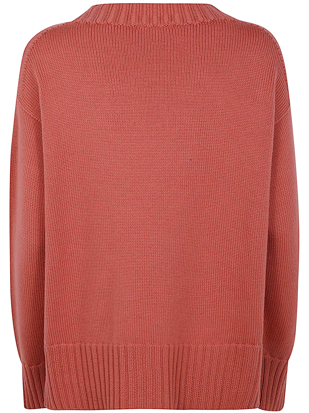 Shop Drumohr Long Sleeves Crew Neck Oversized Sweater In Hibiscus