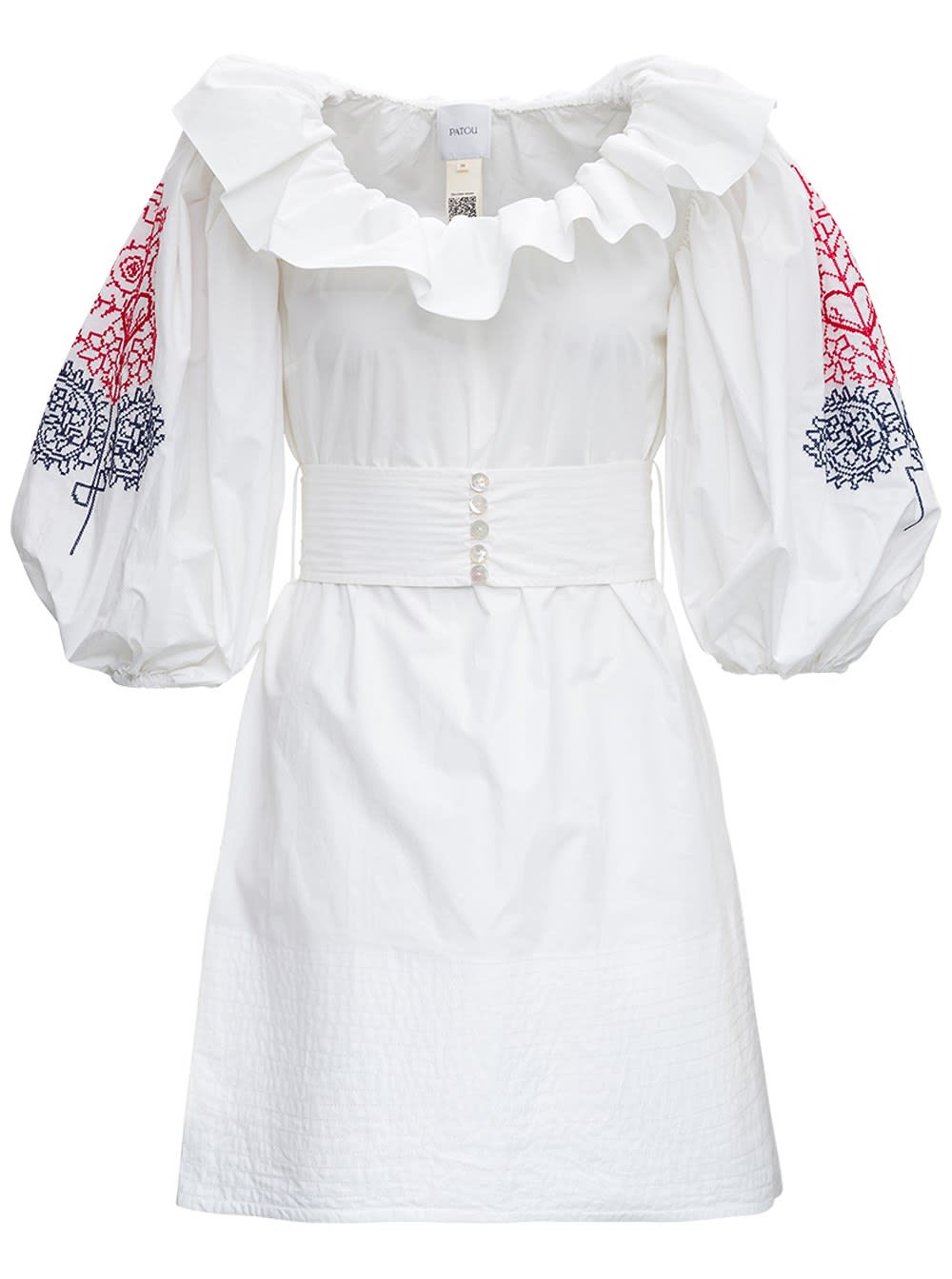 Patou Volume Embroidered Cotton Dress
