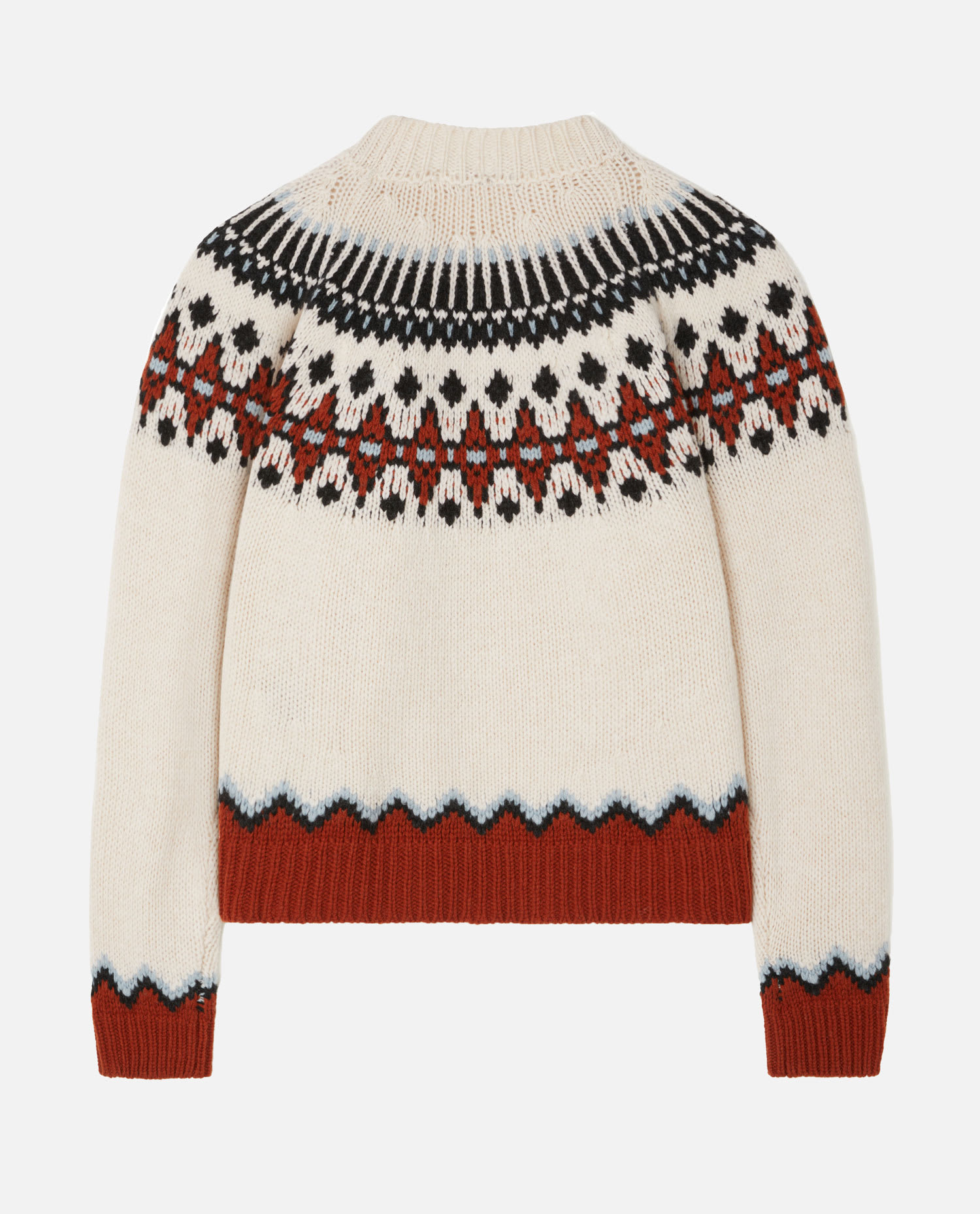 Alanui Fair Isle Patterned Wool Sweater In Yellow
