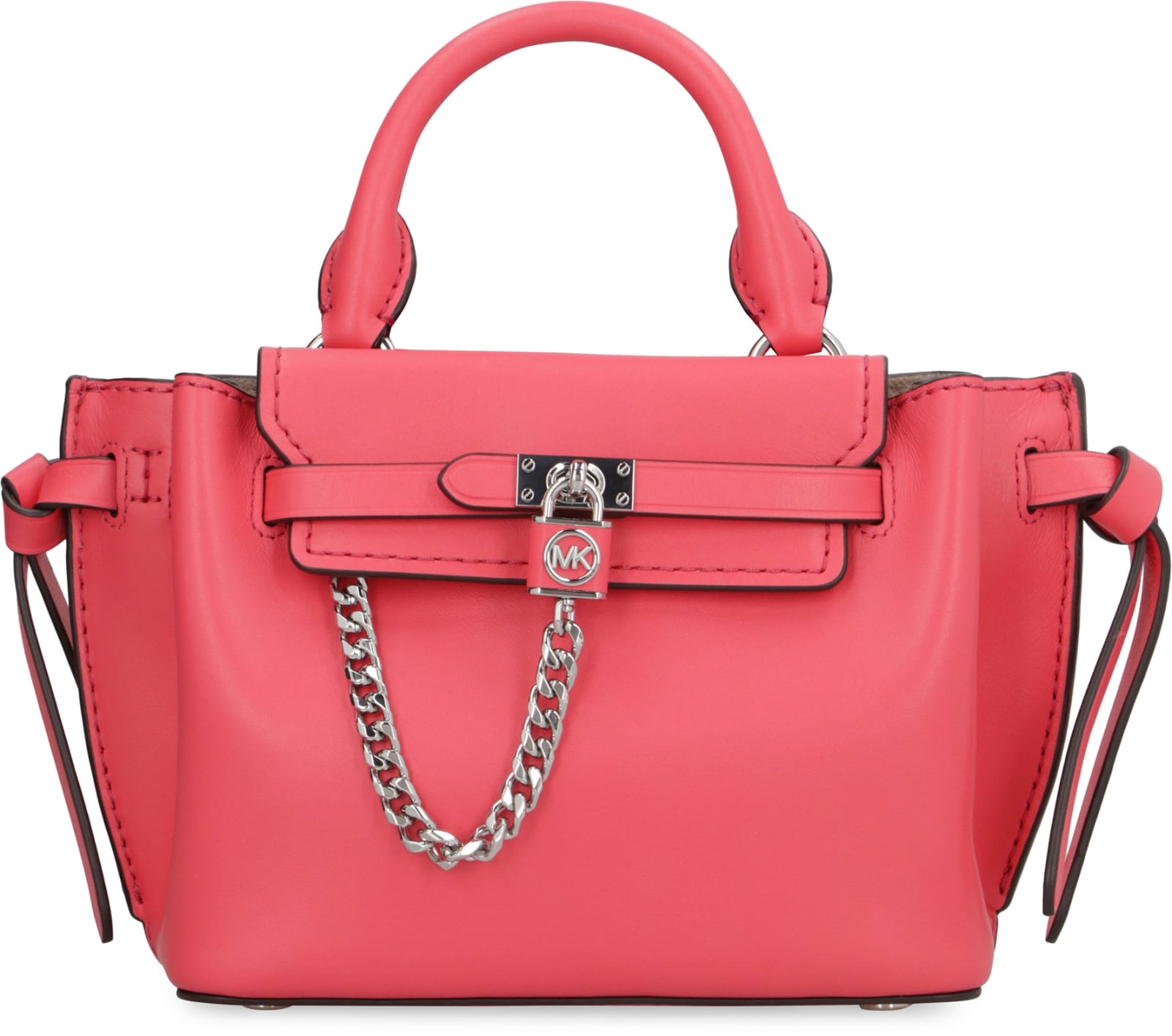 Shop Michael Michael Kors Hamilton Legacy Leather Handbag In Fuchsia