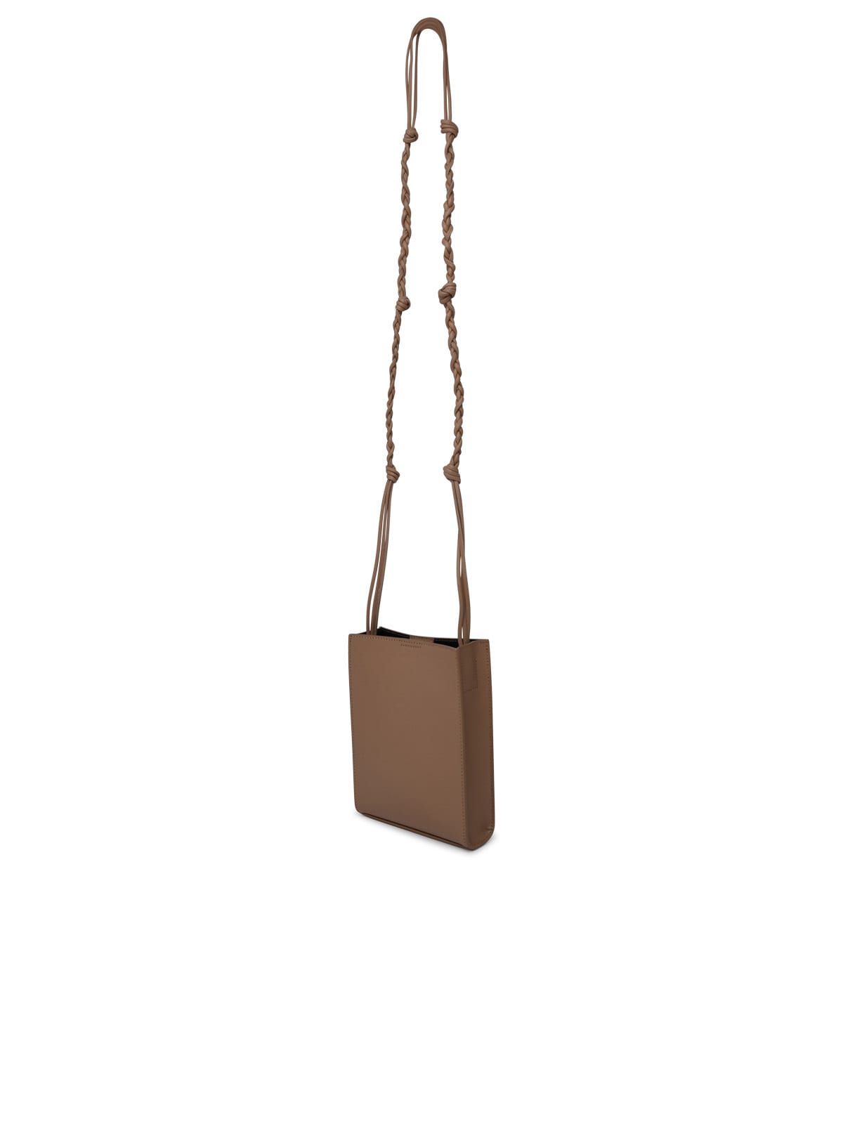 Shop Jil Sander Tangle Bag In Beige Leather