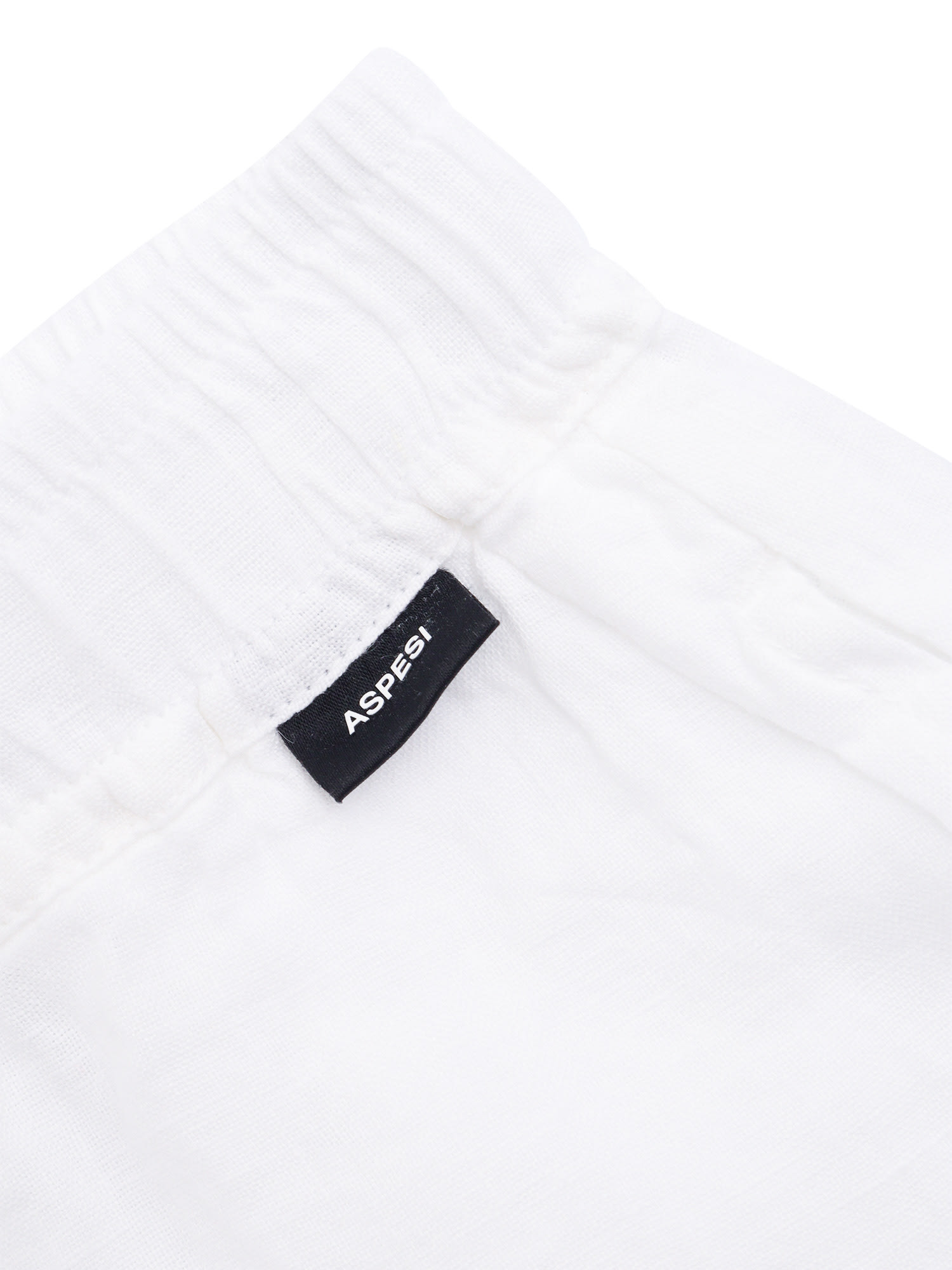 Aspesi Wide-leg Linen Trousers In White