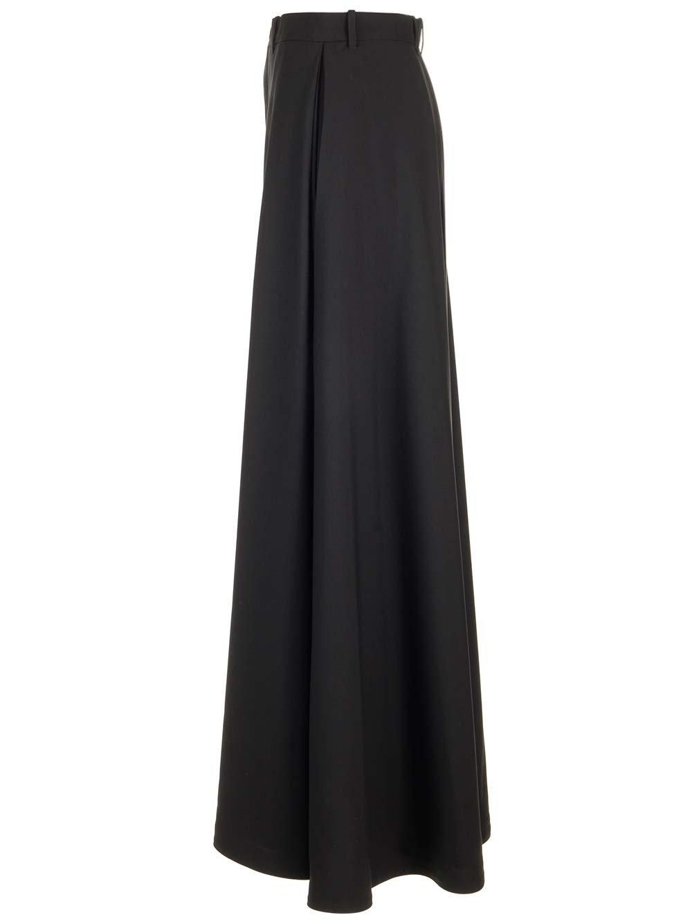 Shop Balenciaga Flared Maxi Skirt In Black