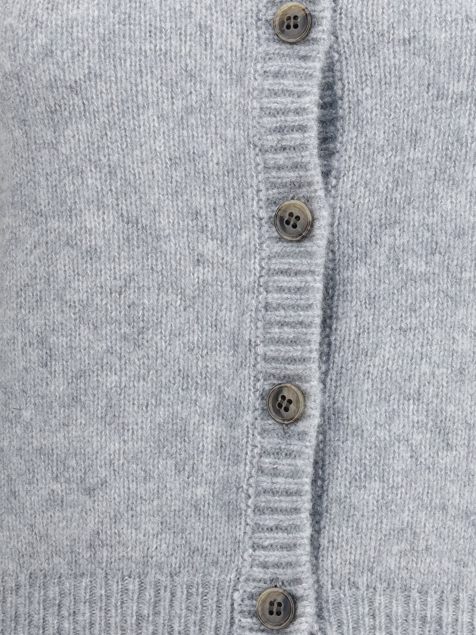 Lisa Yang Felicia Button-front Cashmere Cardigan In Gray