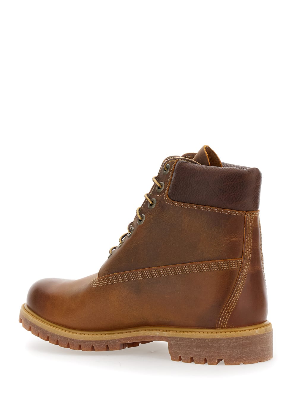 Shop Timberland Brown Water-proof Boots With Logo In Leather Man