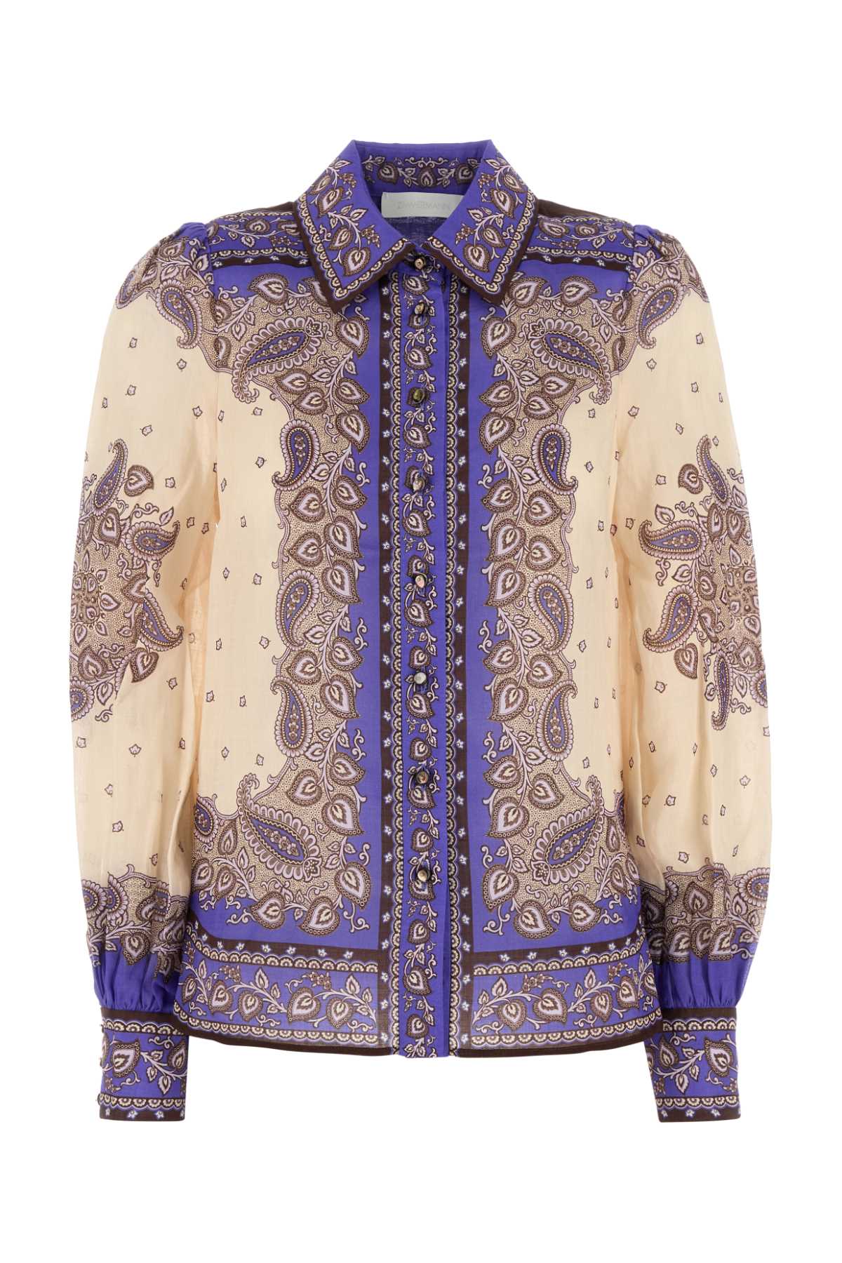 Zimmermann Printed Ramie Maxine Shirt