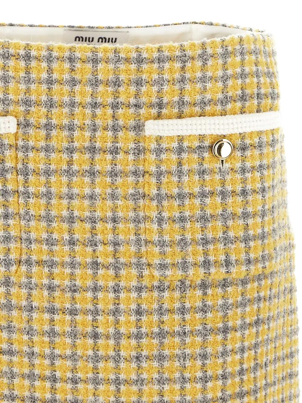 Miu Miu Skirts In Bianco+giallo