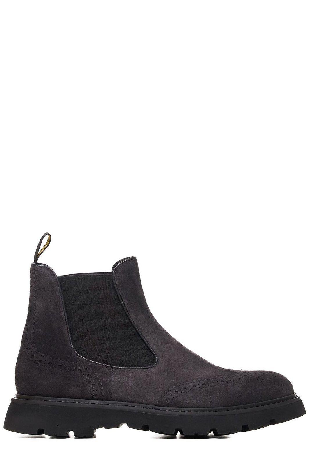 Shop Doucal's Round-toe Slip-on Boots In Nero