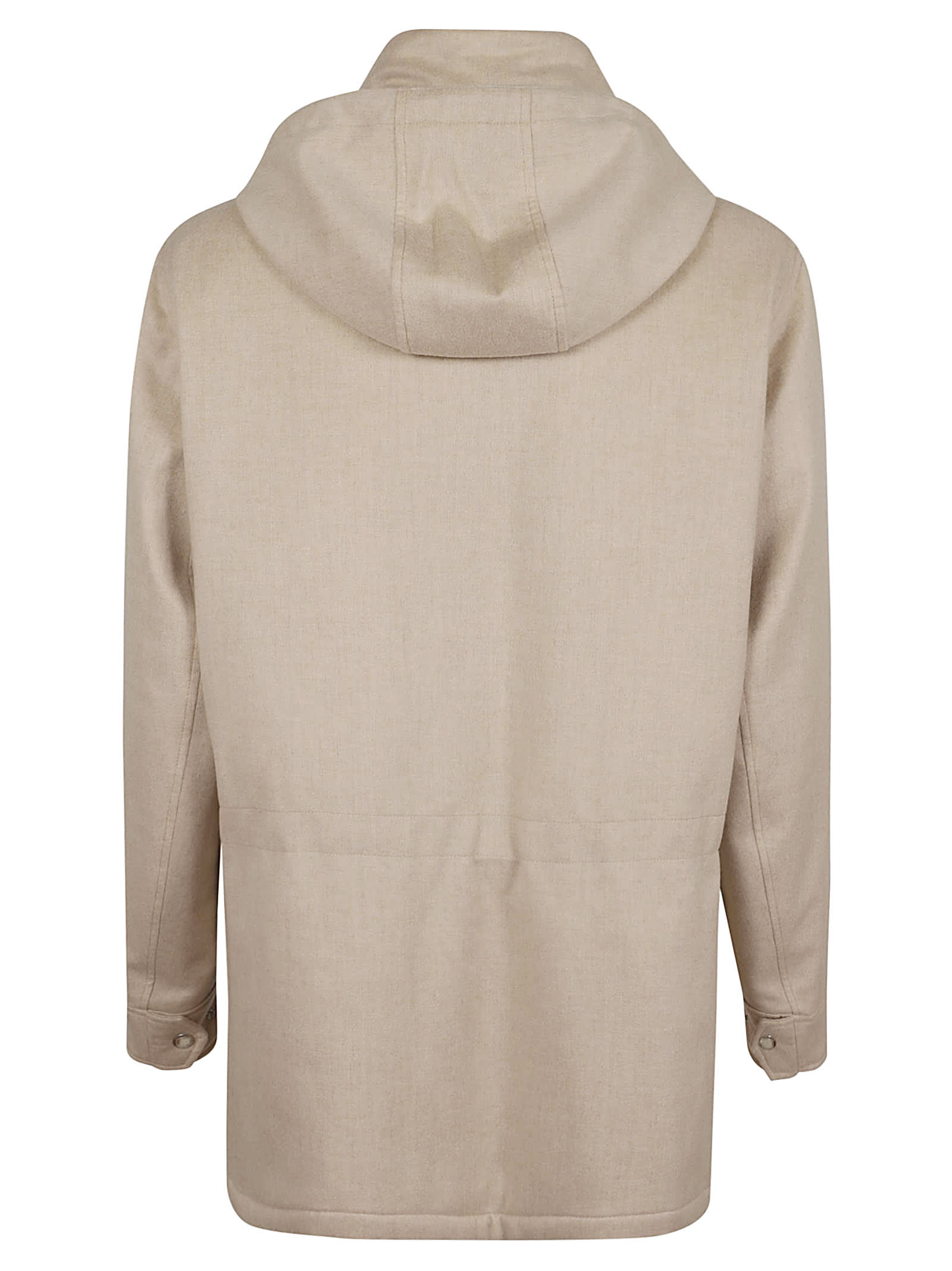 Shop Brunello Cucinelli Wr Cashmere Outerwear In Sabbia Perla