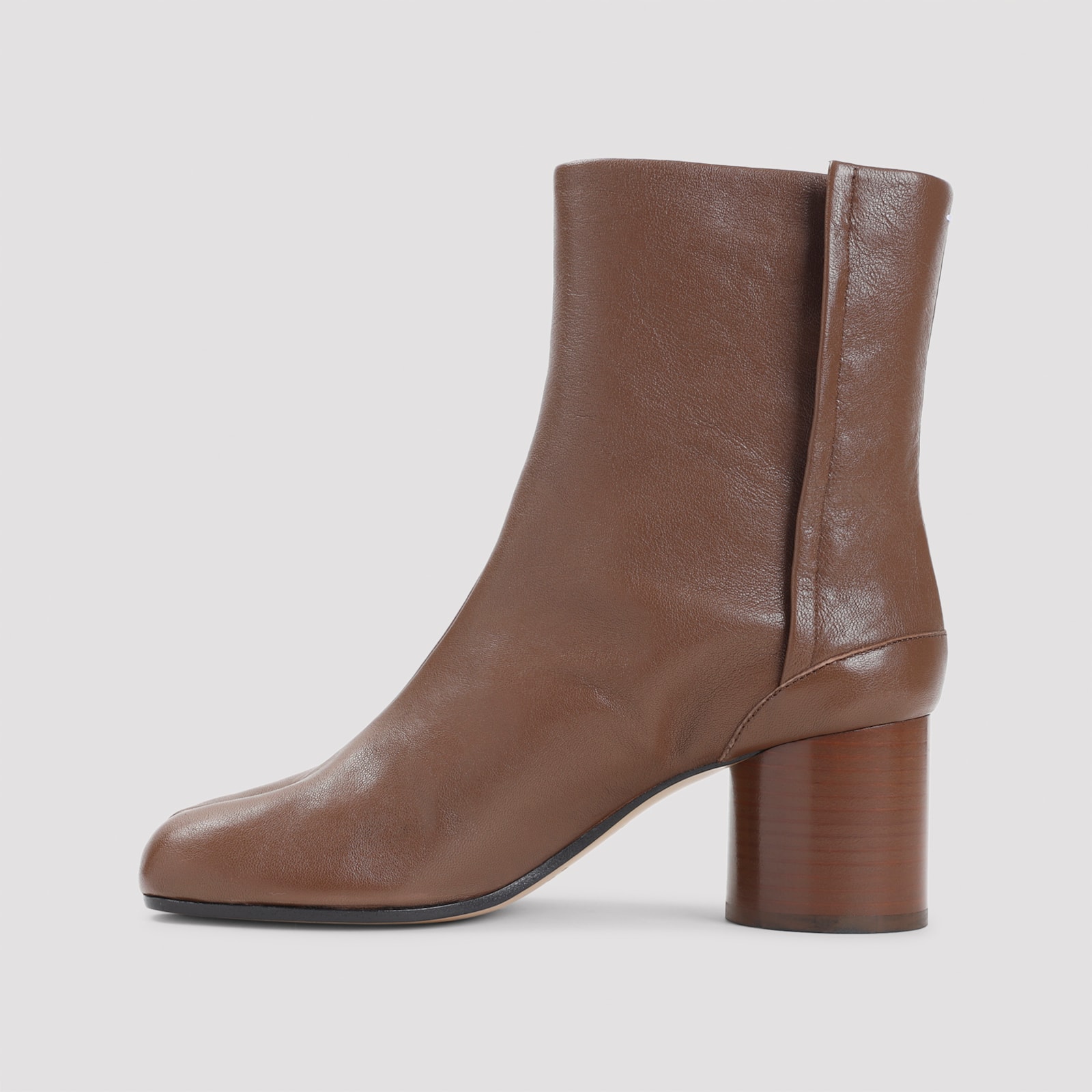 Maison Margiela Signature Split-toe Brown Leather Tabi Boots