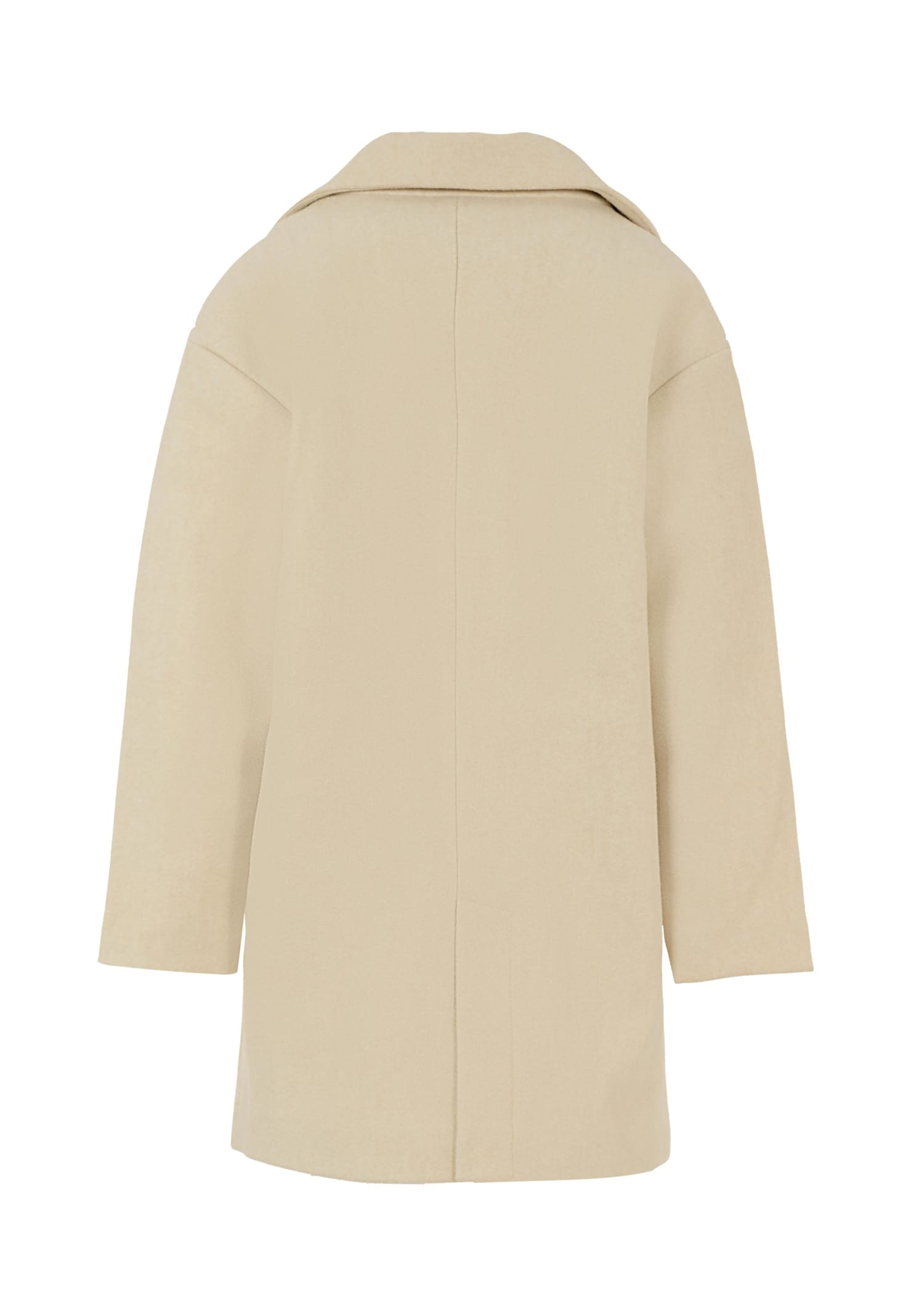 Calvin Klein Beige Coat For Girl With Logo In Neutral