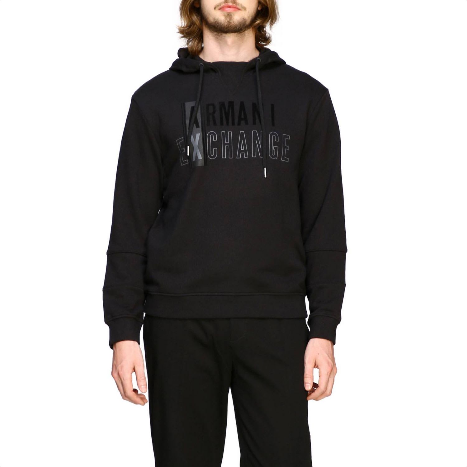 mens black armani sweatshirt