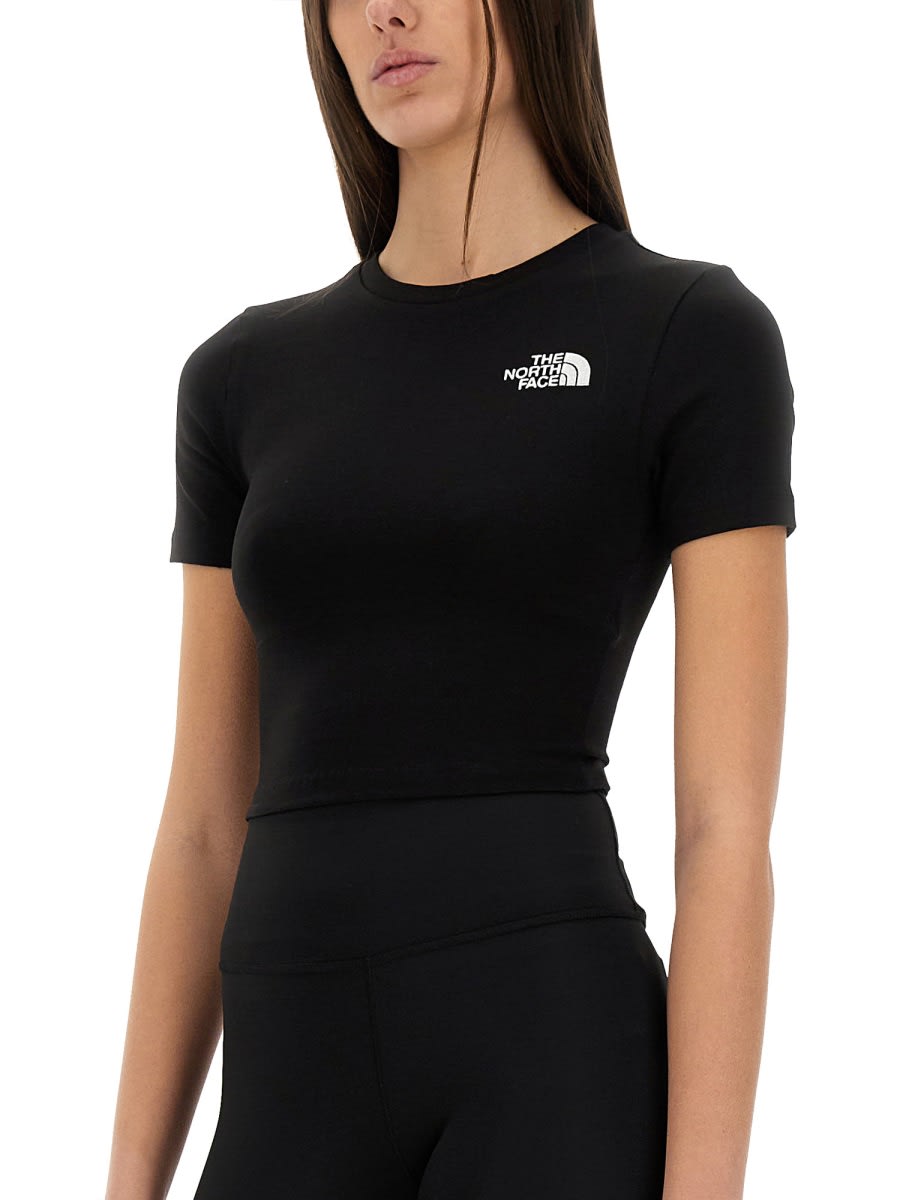 Shop The North Face Cropped T-shirt In Black
