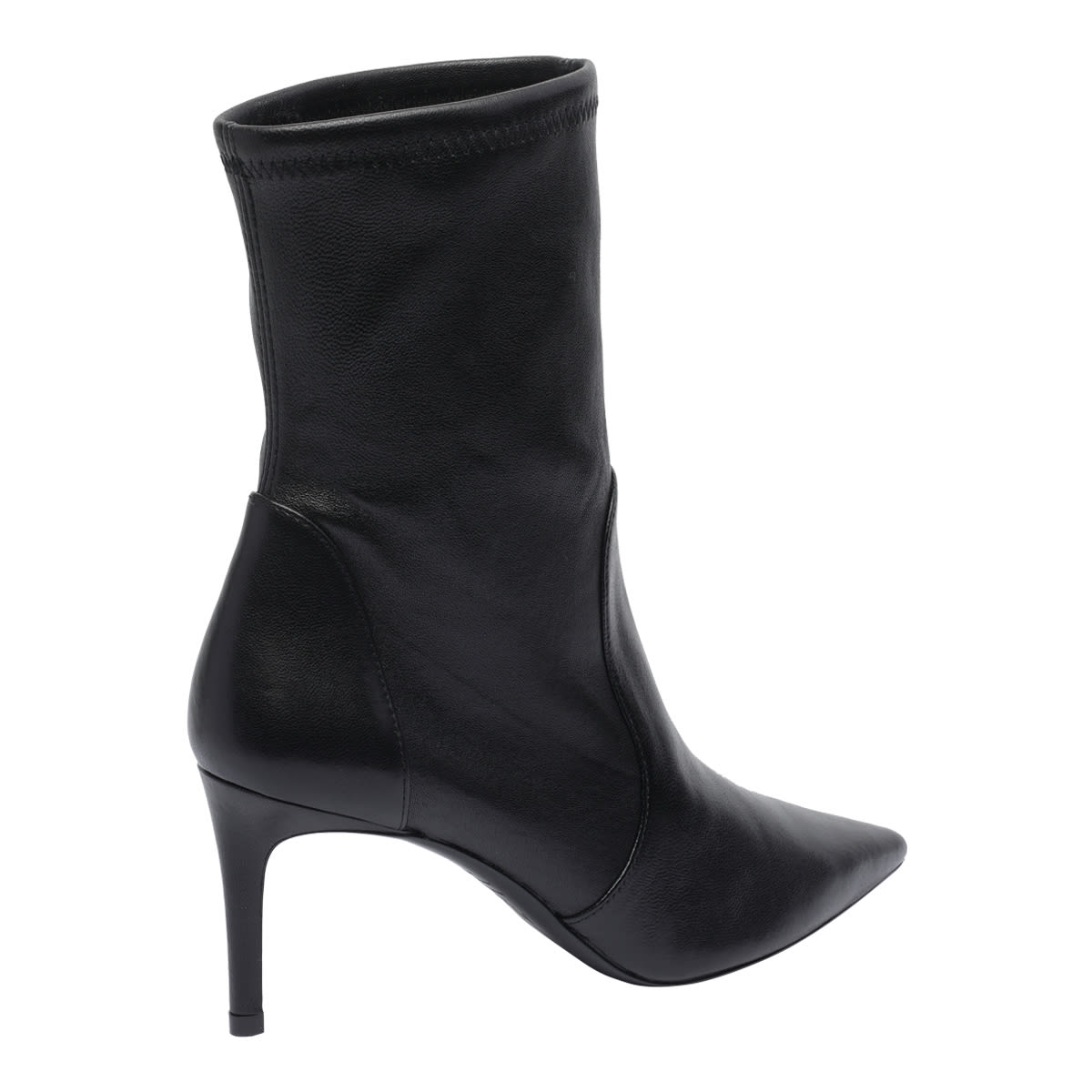 Stuart Weitzman 85 Stretch Bootie Ankle Leather Embroidery In Black
