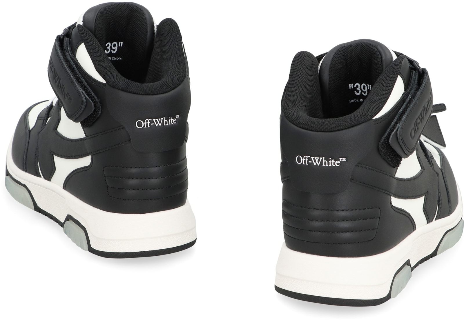 Shop Off-white Out Of Office Leather Low-top Sneakers In White Black