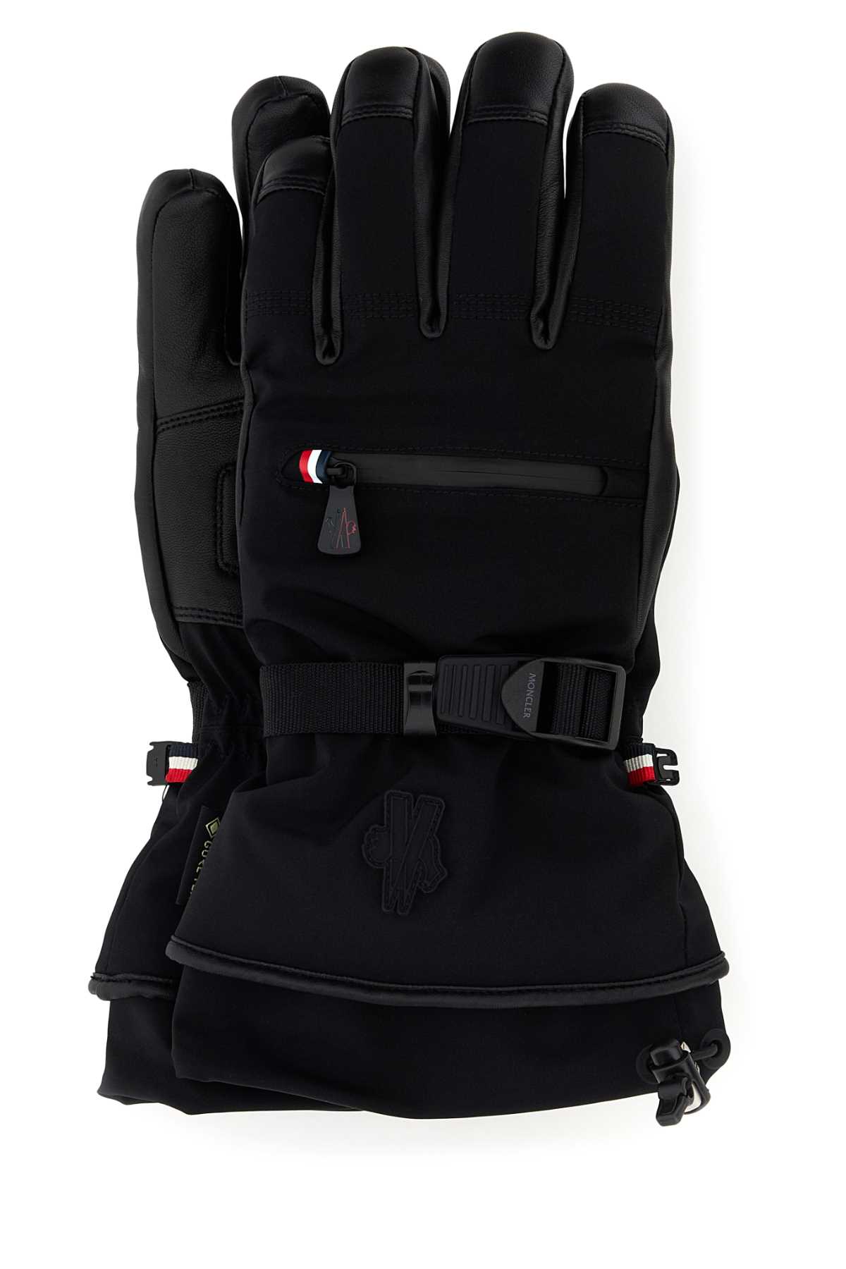 Moncler Grenoble Black Stretch Nylon Gloves In Black