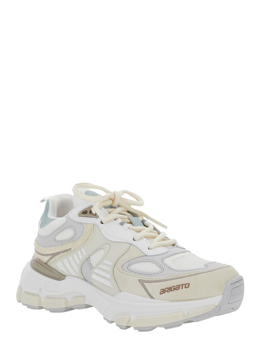 AXEL ARIGATO SPHERE RUNNING MULTICOLOR SNEAKERS WITH CHUNKY SOLE AND LOGO ON TONGUE IN LEATHER AND FABRIC BLEND W
