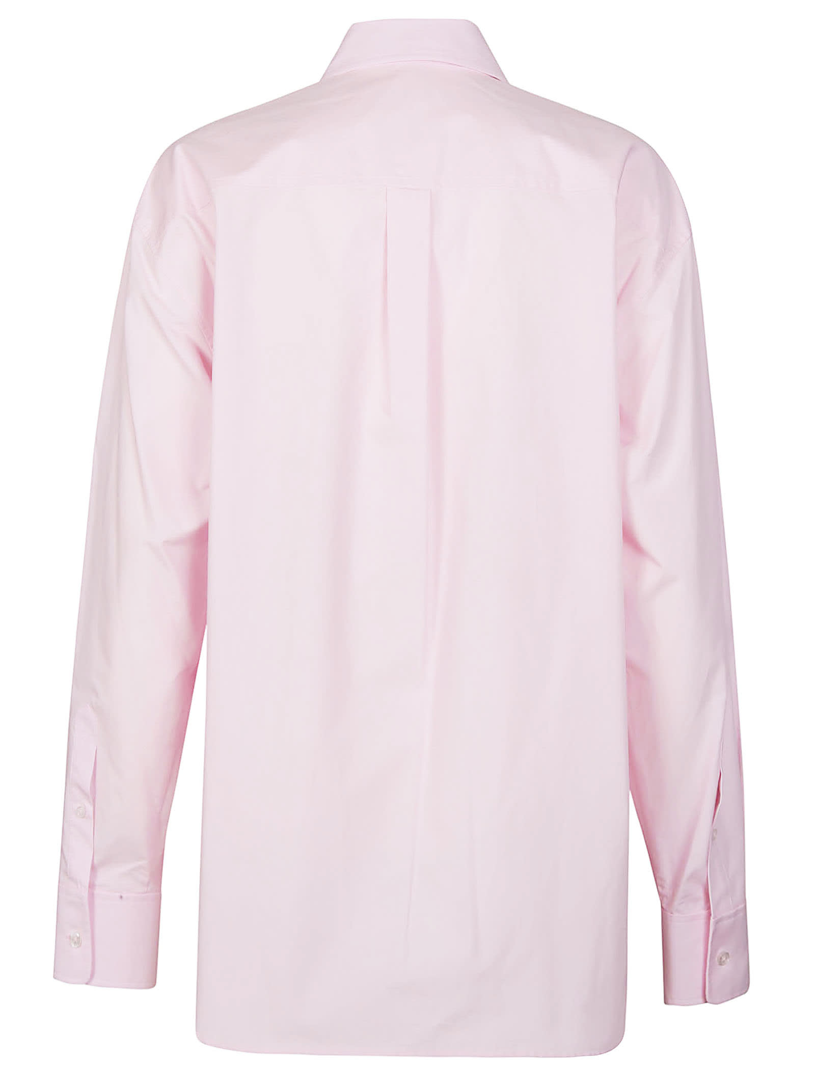 Shop Alexander Wang T Flag Tag Logo Boyfriend Shirt In Light Pink