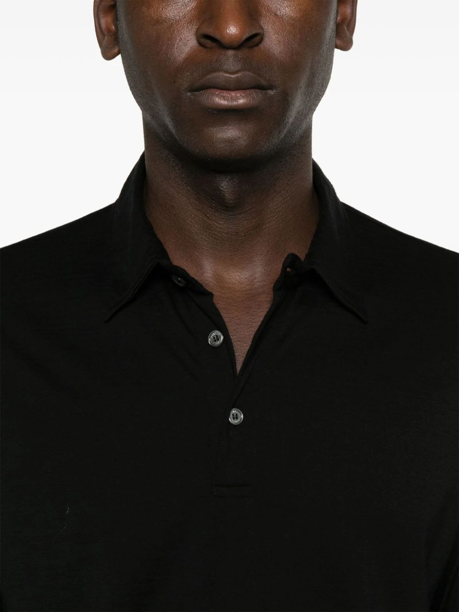 Shop Fedeli Bell Polo Shirt In Black