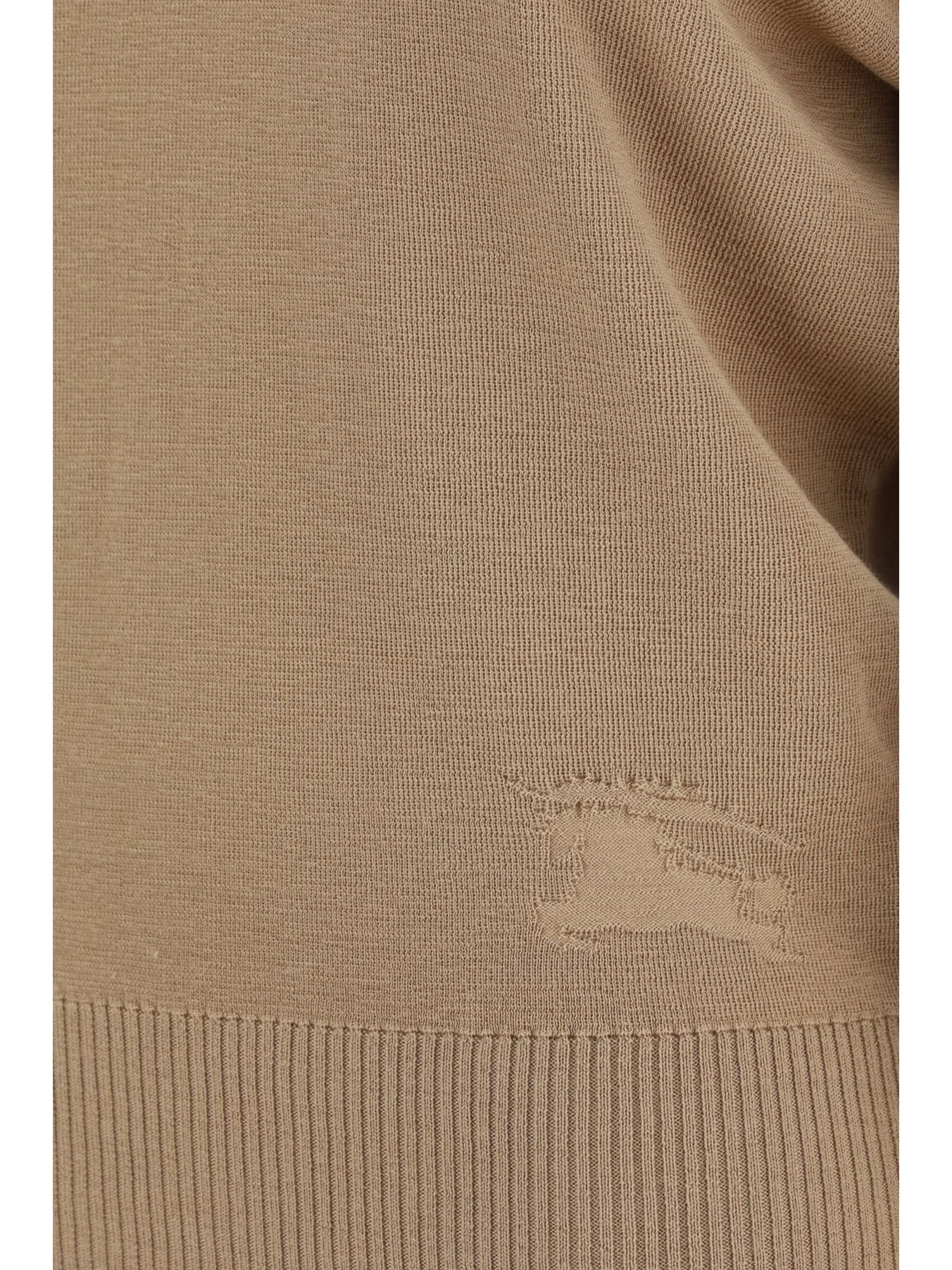 Shop Burberry Turtleneck Sweater In Flax