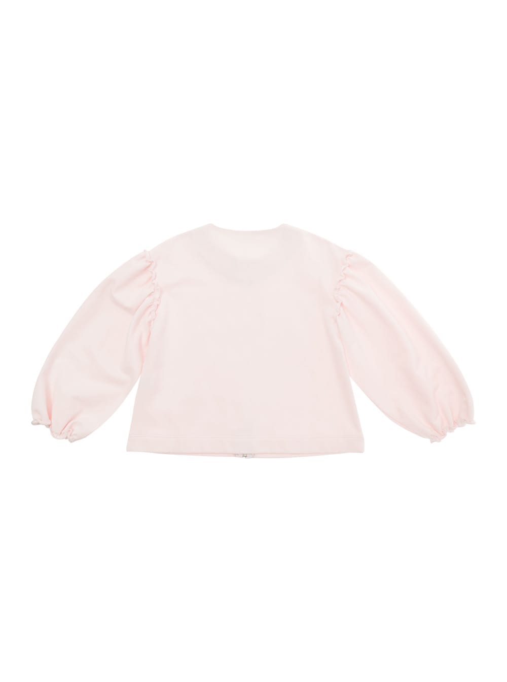 Shop Il Gufo Pink Sweatshirt With Balloon Sleeves In Jersey Girl