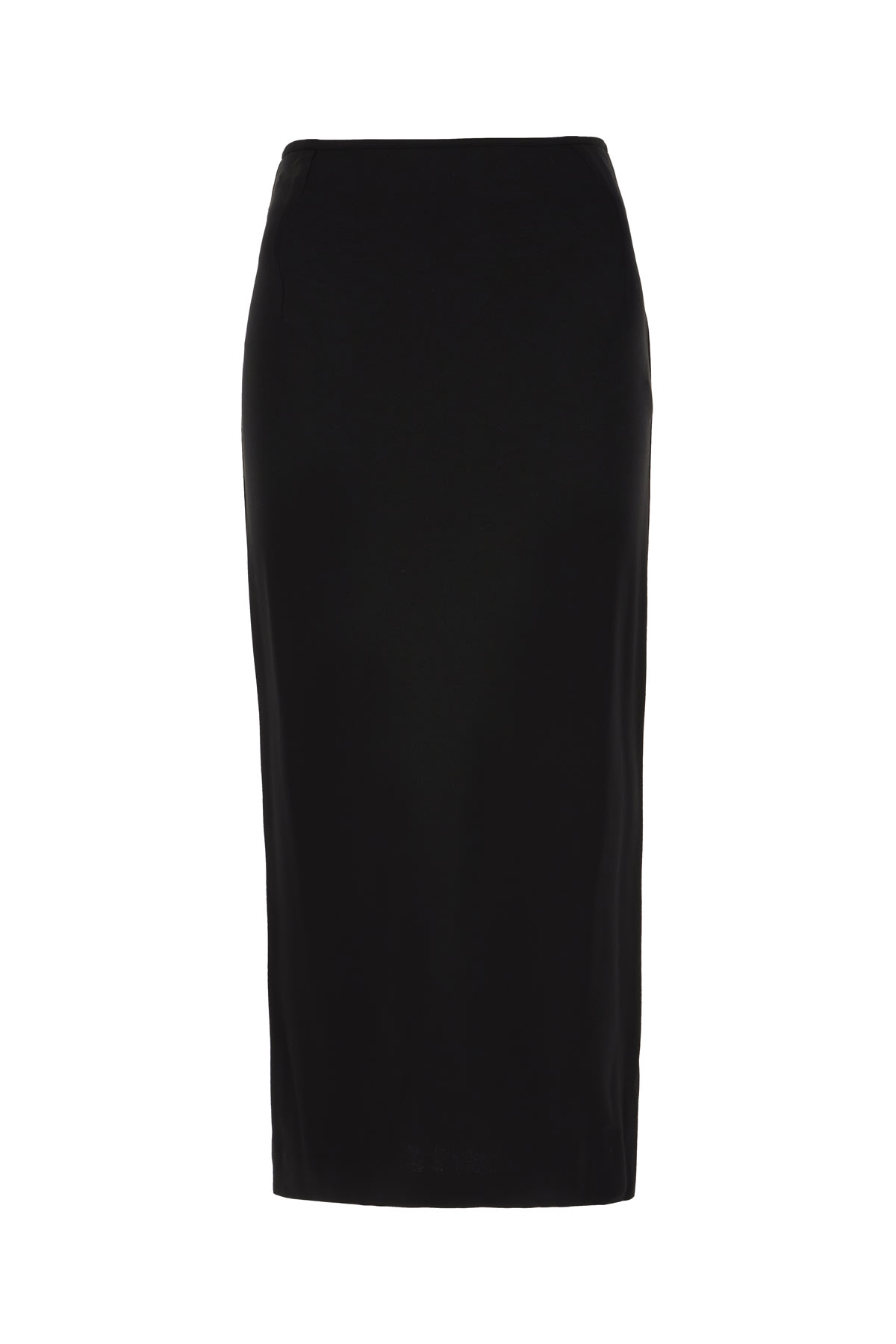 Black Stretch Viscose Blend Skirt