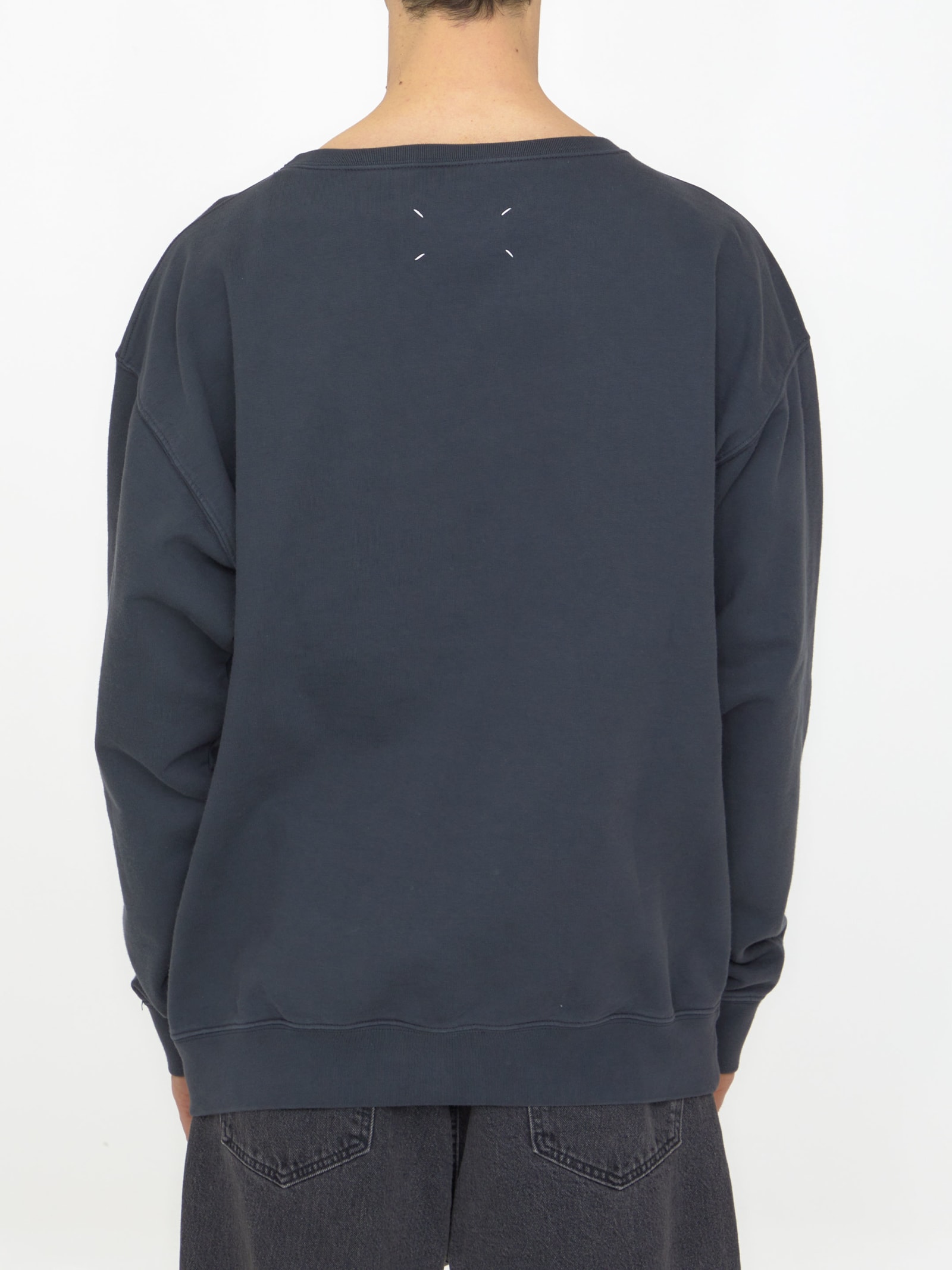 Shop Maison Margiela Numerical Logo Sweatshirt In Grey