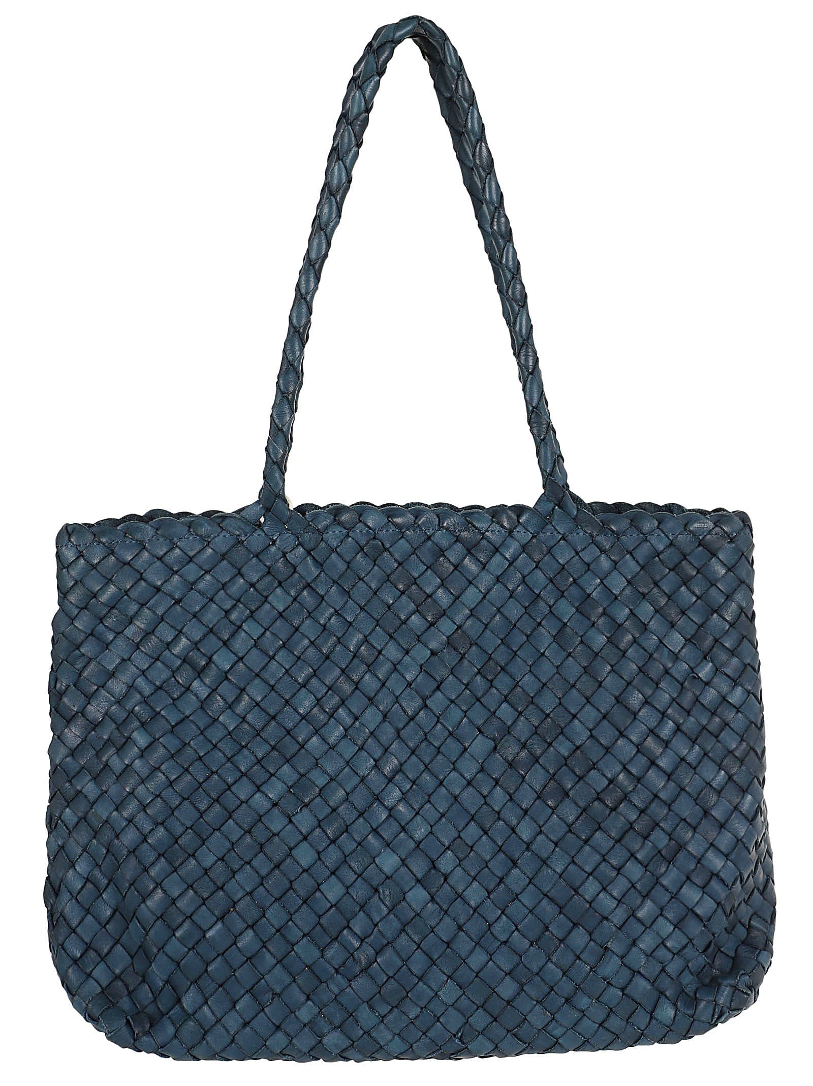 Dragon Diffusion Vintage Mesh Tote Washed Tote Bag + Cotton Lining In Marine