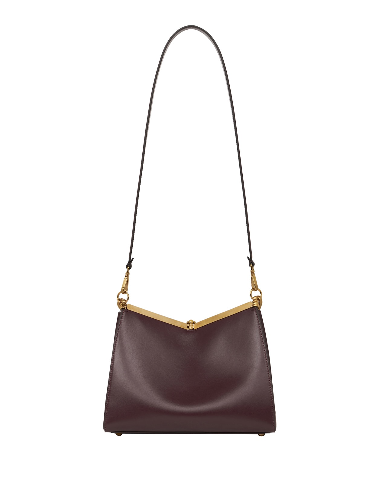 Shop Etro Burgundy Medium Vela Bag In Red