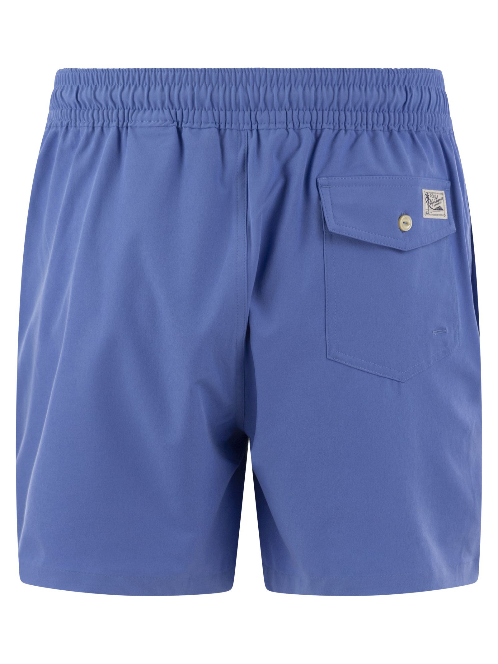 Shop Polo Ralph Lauren Beach Boxers In Light Blue