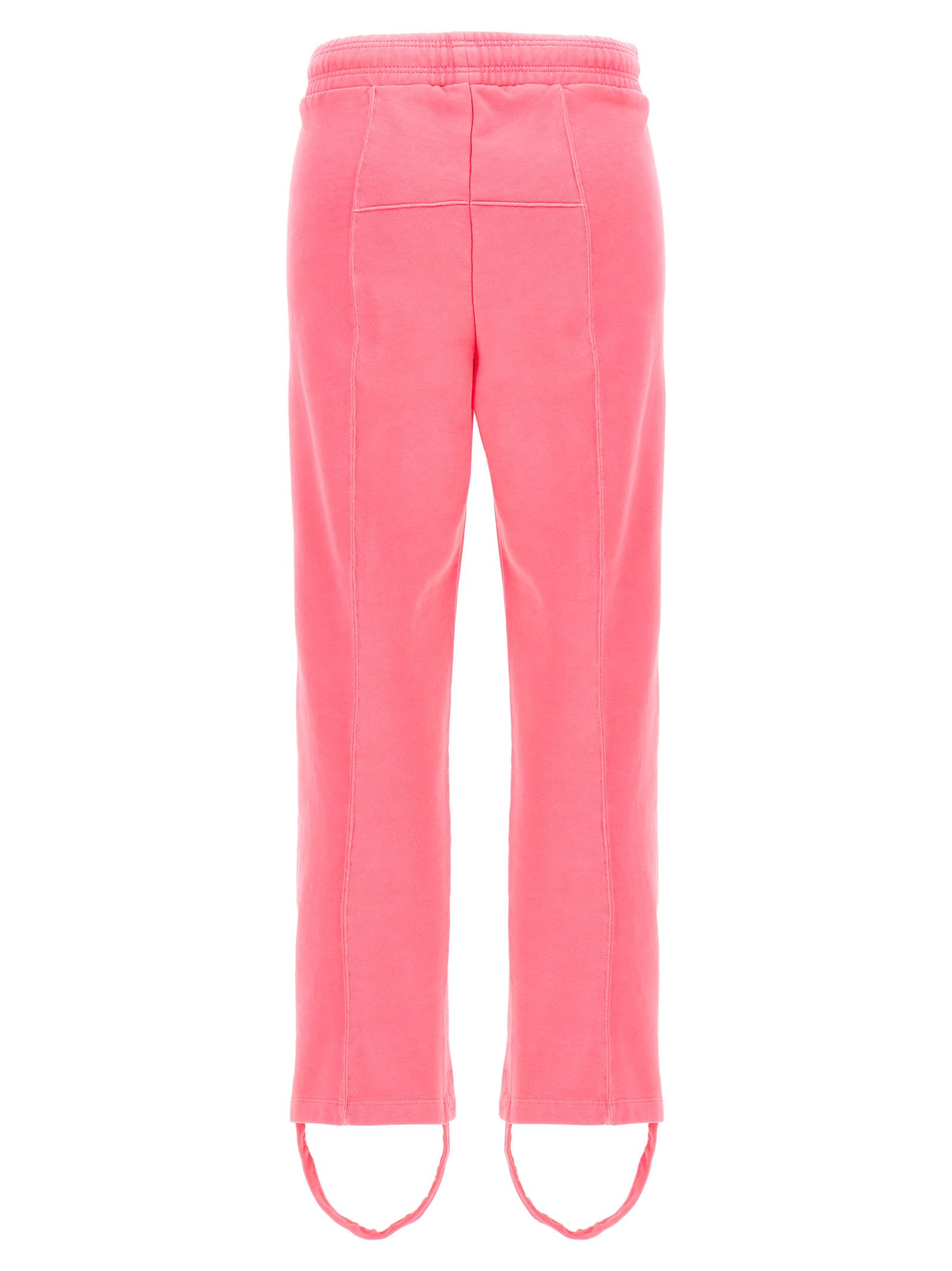 Vetements Oval Logo Fitted Sweatpants With Removable Straps In Pink