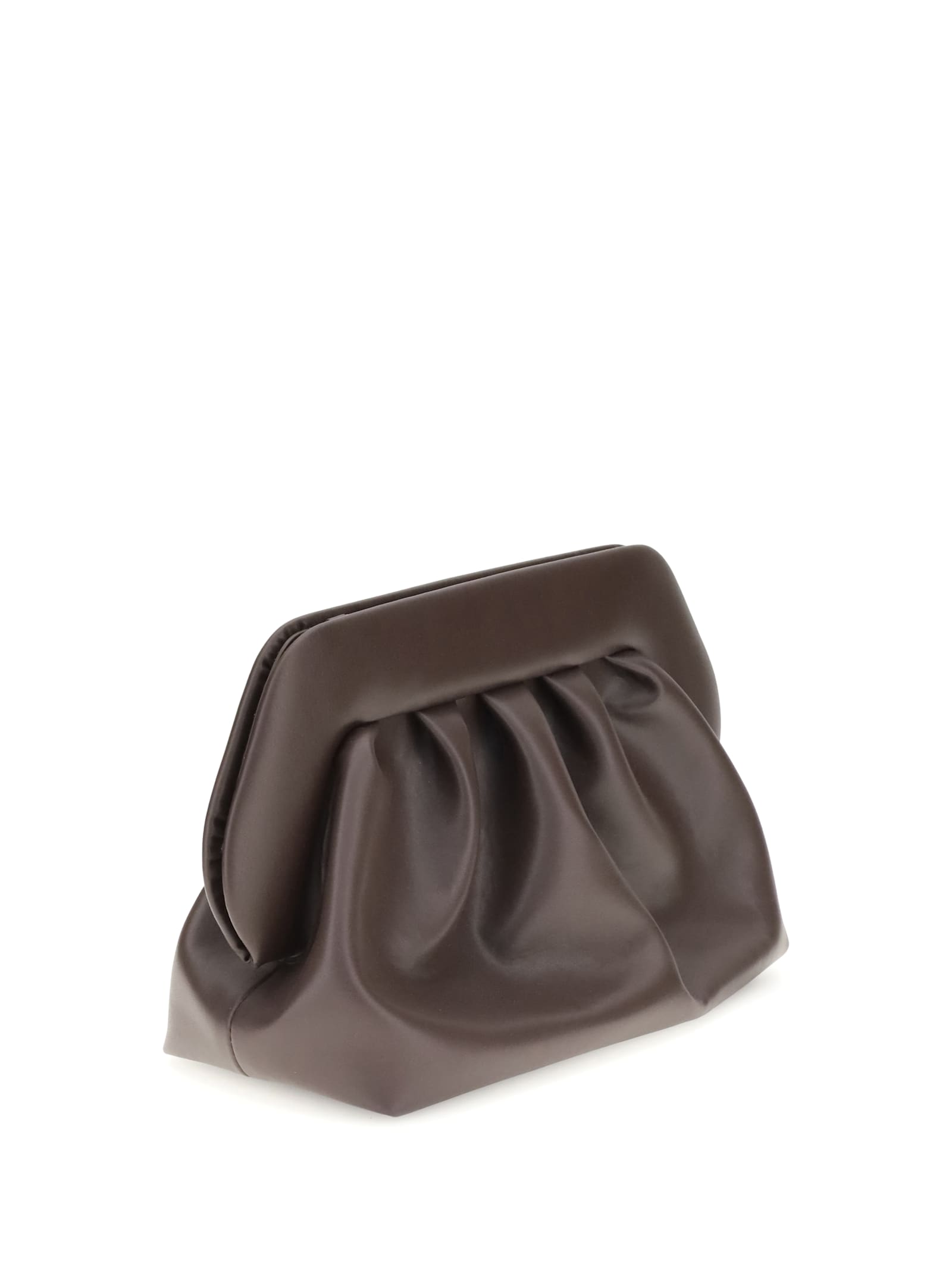 Themoirè Bios Clutch Bag In Brown