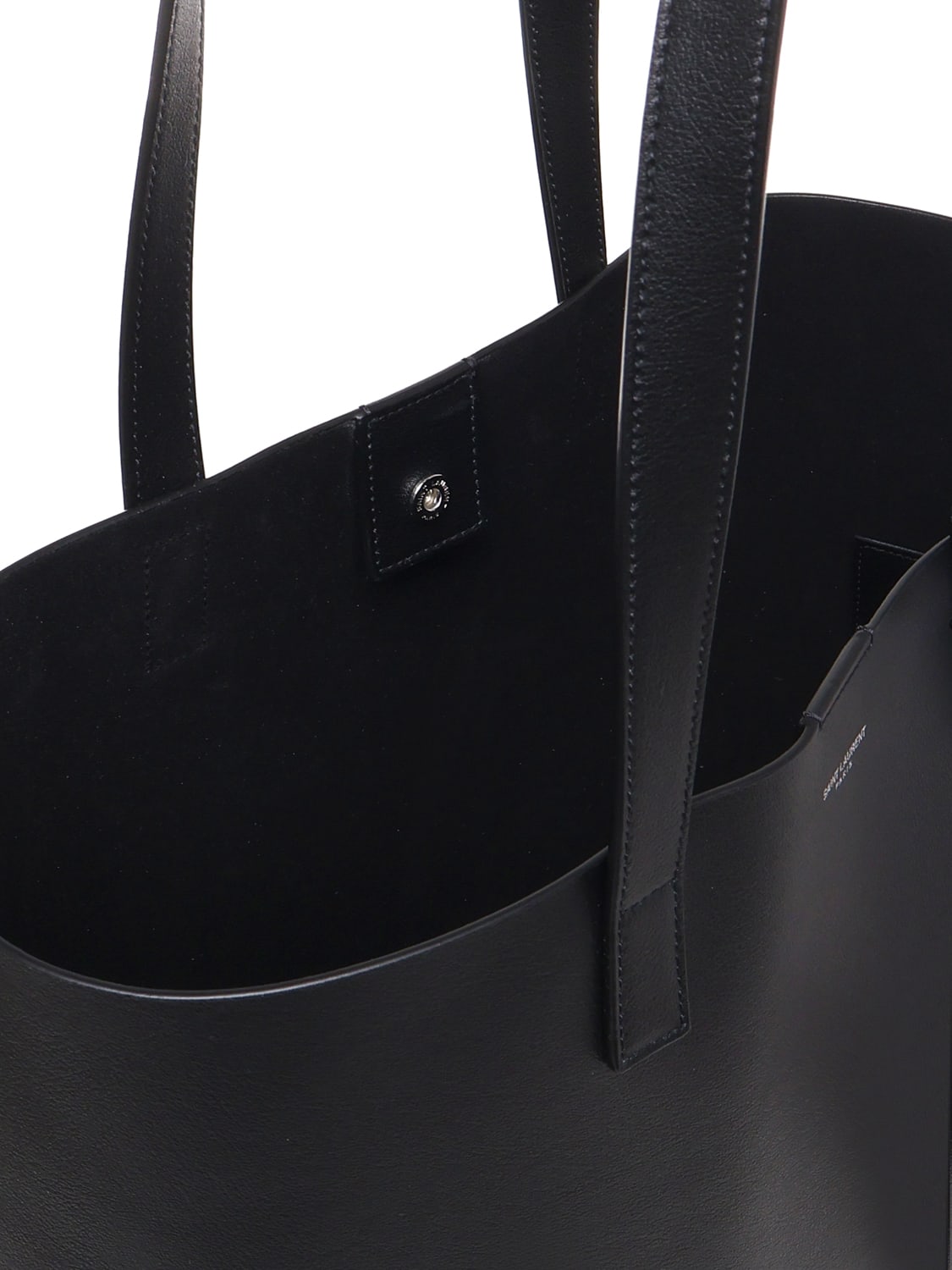 Shop Saint Laurent Bold Shopping Bag In Soft Leather In Black