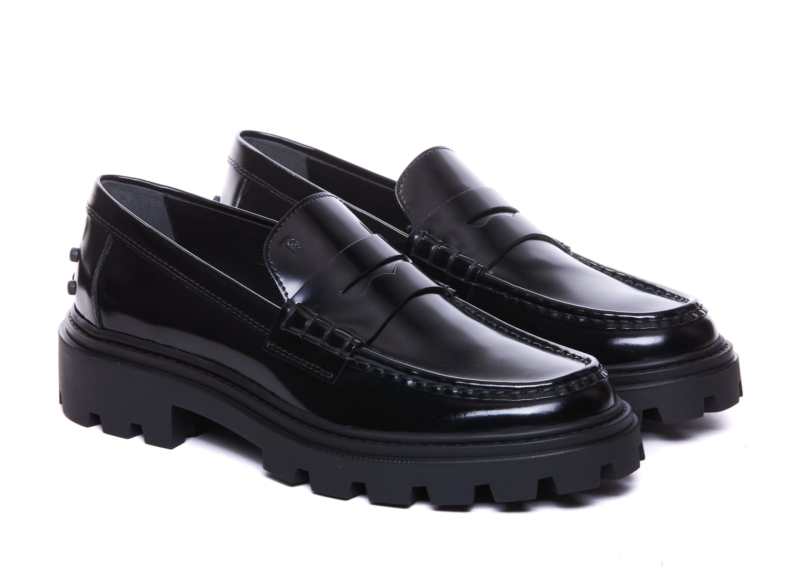 Shop Tod's Loafers In Black