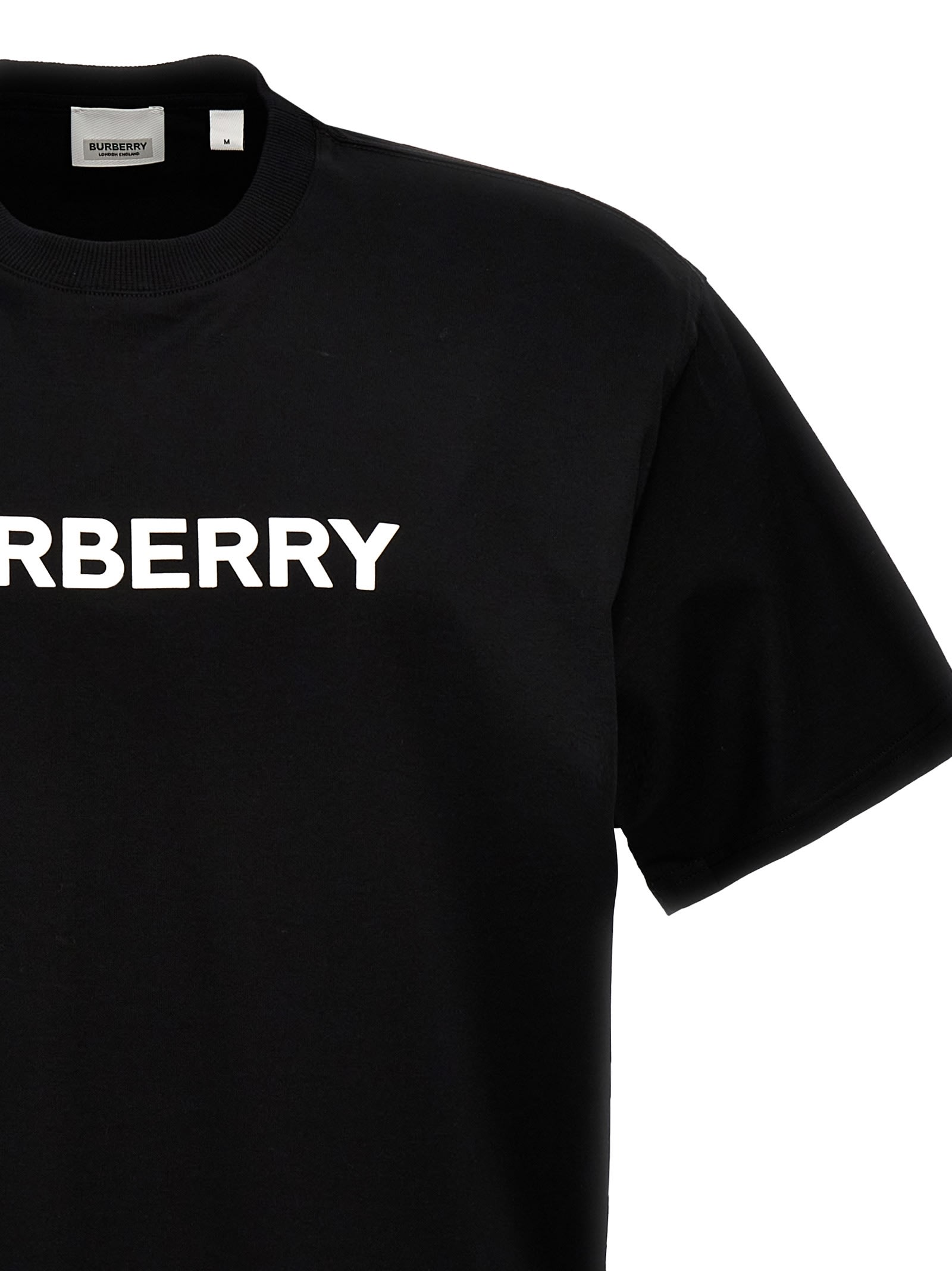 Shop Burberry Harriston T-shirt In White/black