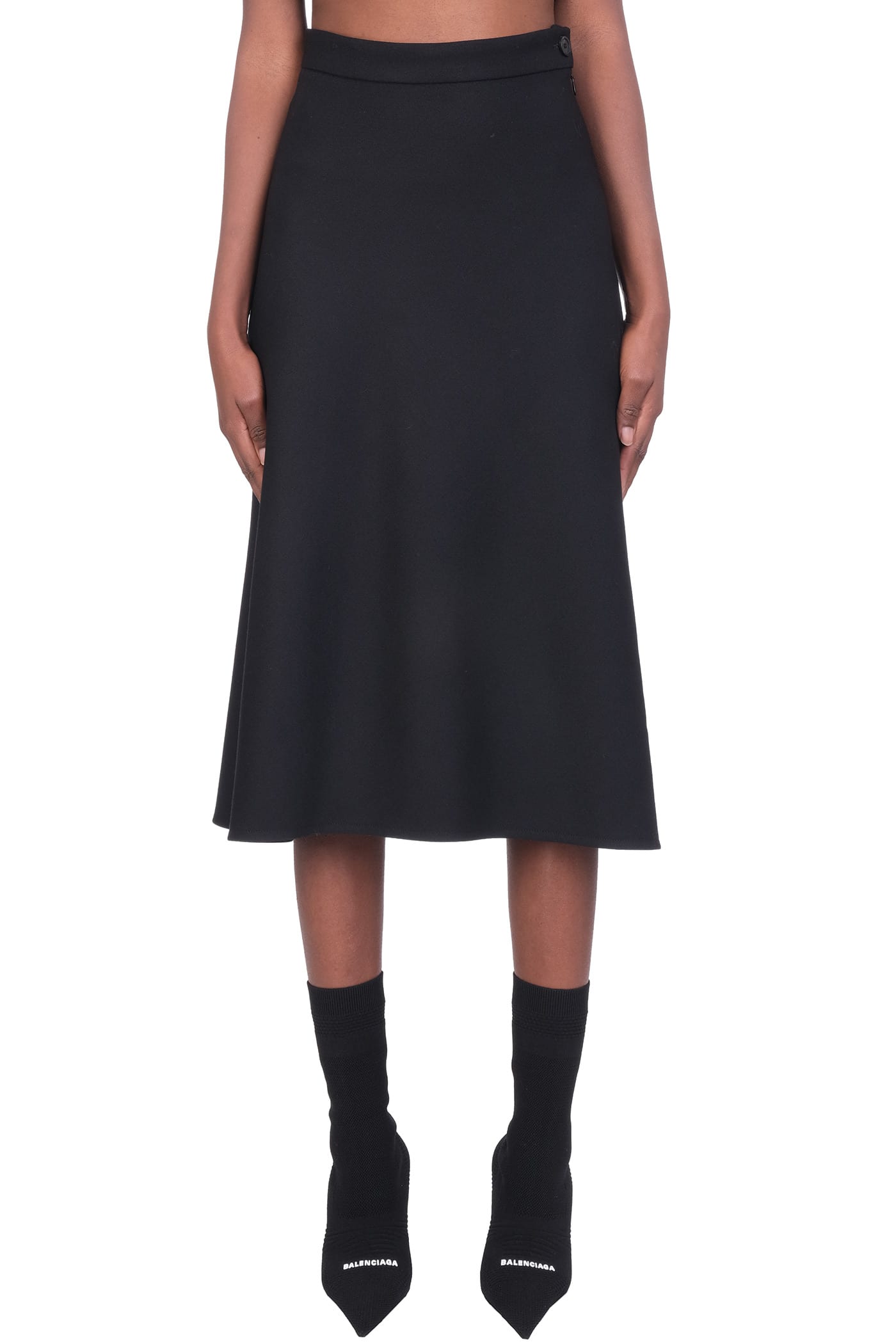 Balenciaga Skirt In Black Wool