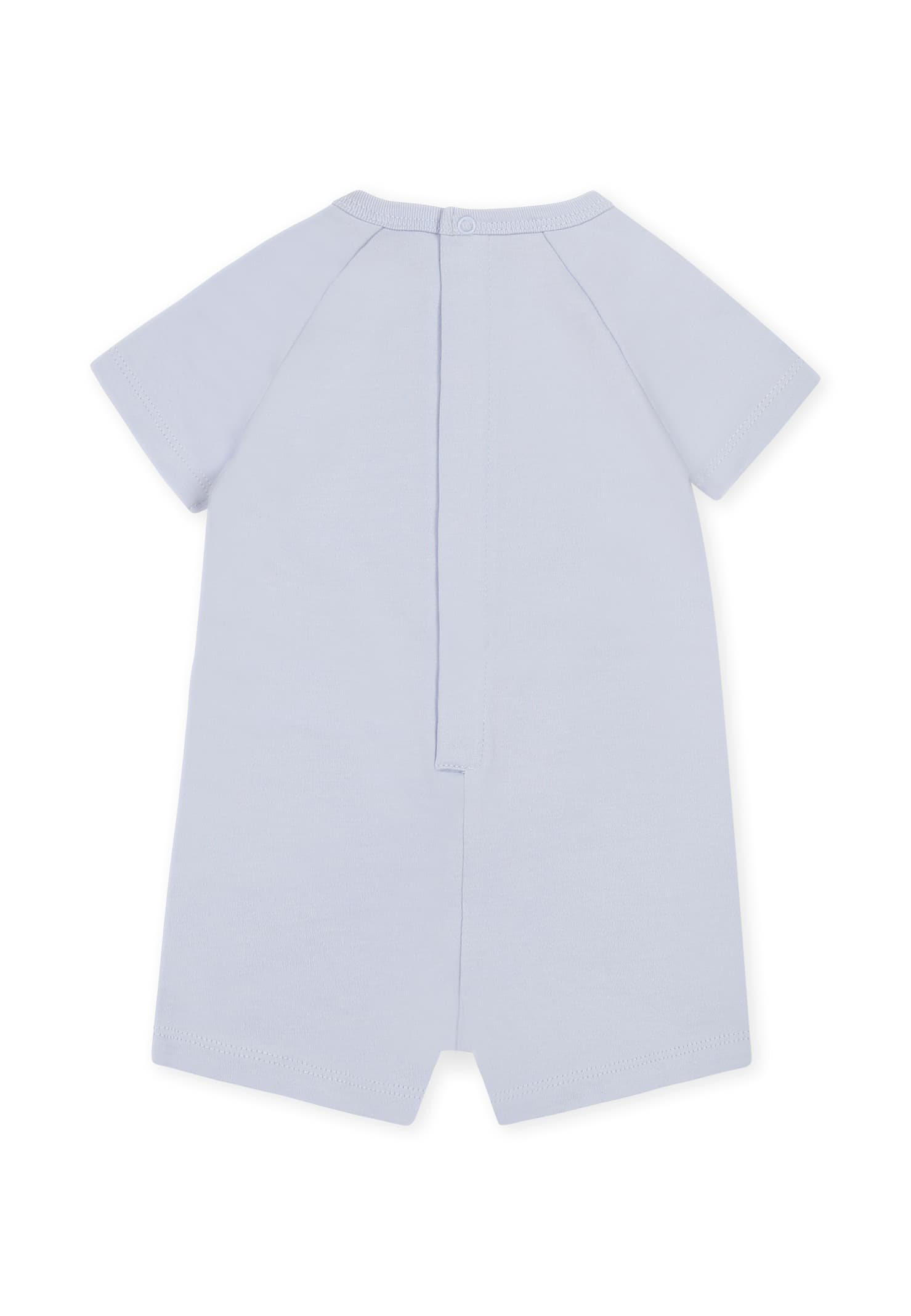Kenzo Light Blue Romper For Baby Boy With Tiger In Light Blue