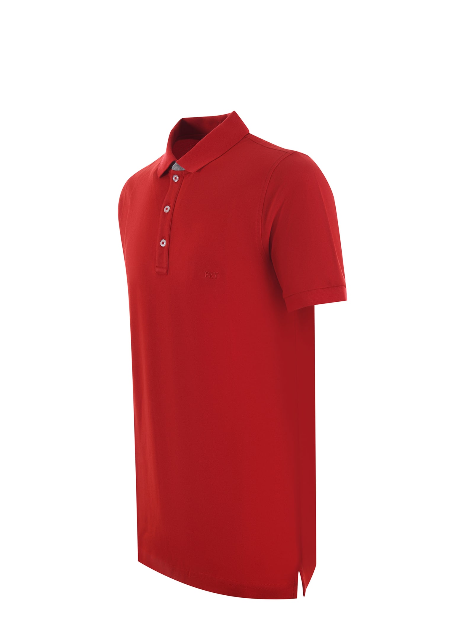Shop Fay Polo Shirt In Rosso