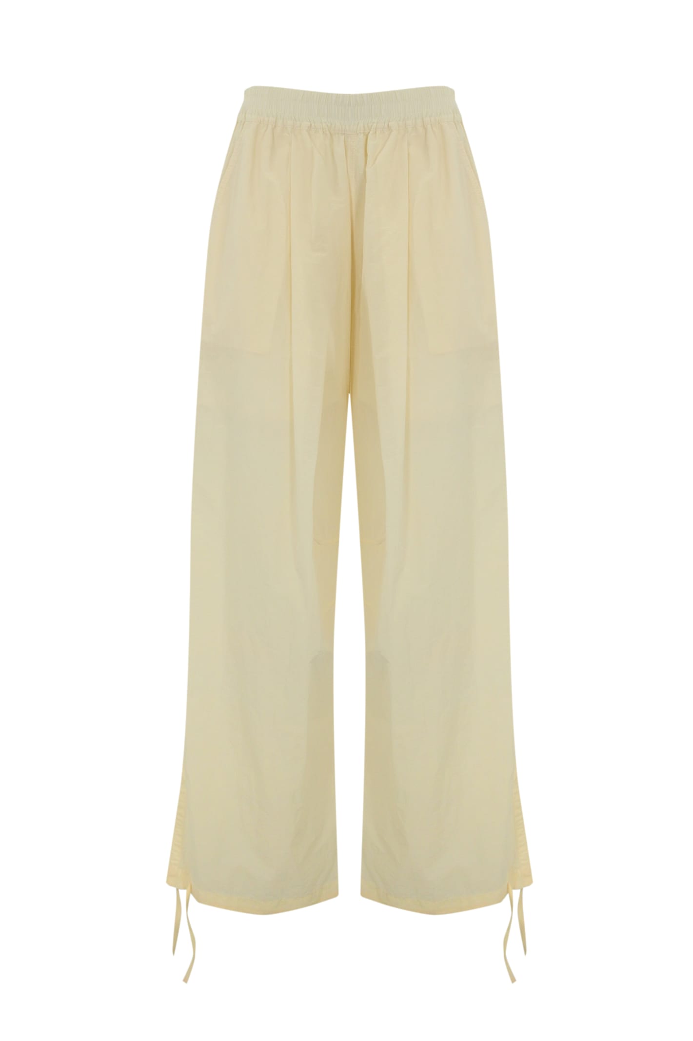 Shop Philosophy Di Lorenzo Serafini Nylon And Cotton Trousers In Avorio