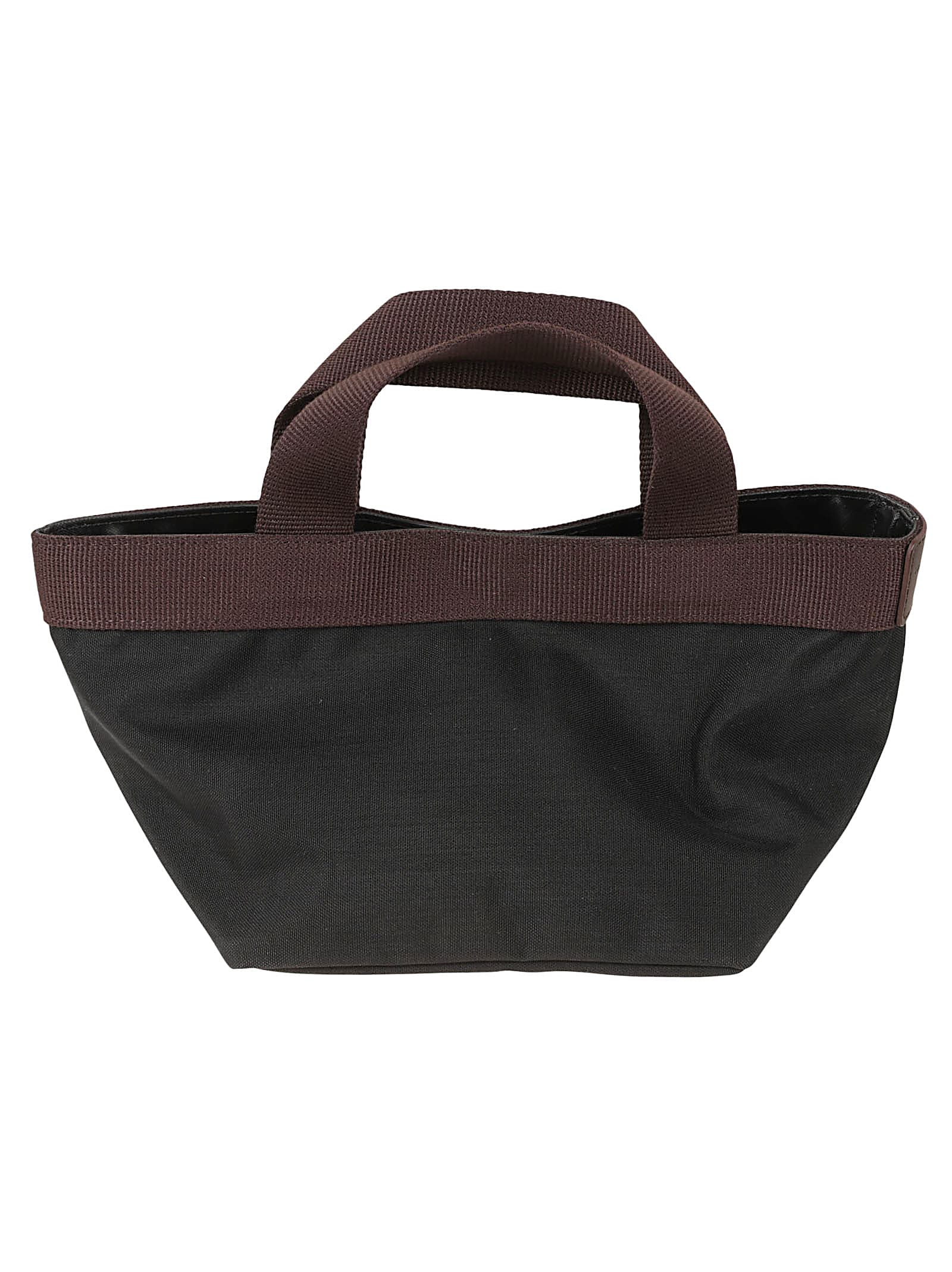 Herve Chapelier Top Handle Woven Shoulder Bag In Black