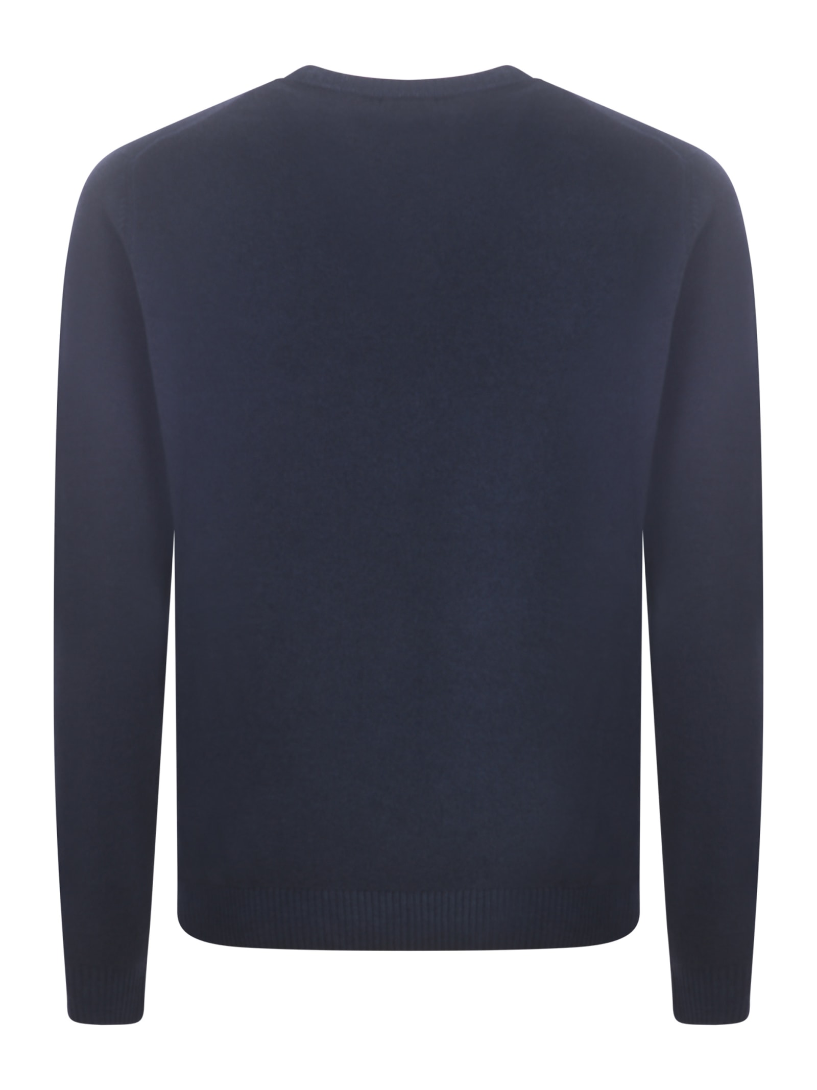 Shop Malo Sweater  In Virgin Wool In Blu Avio